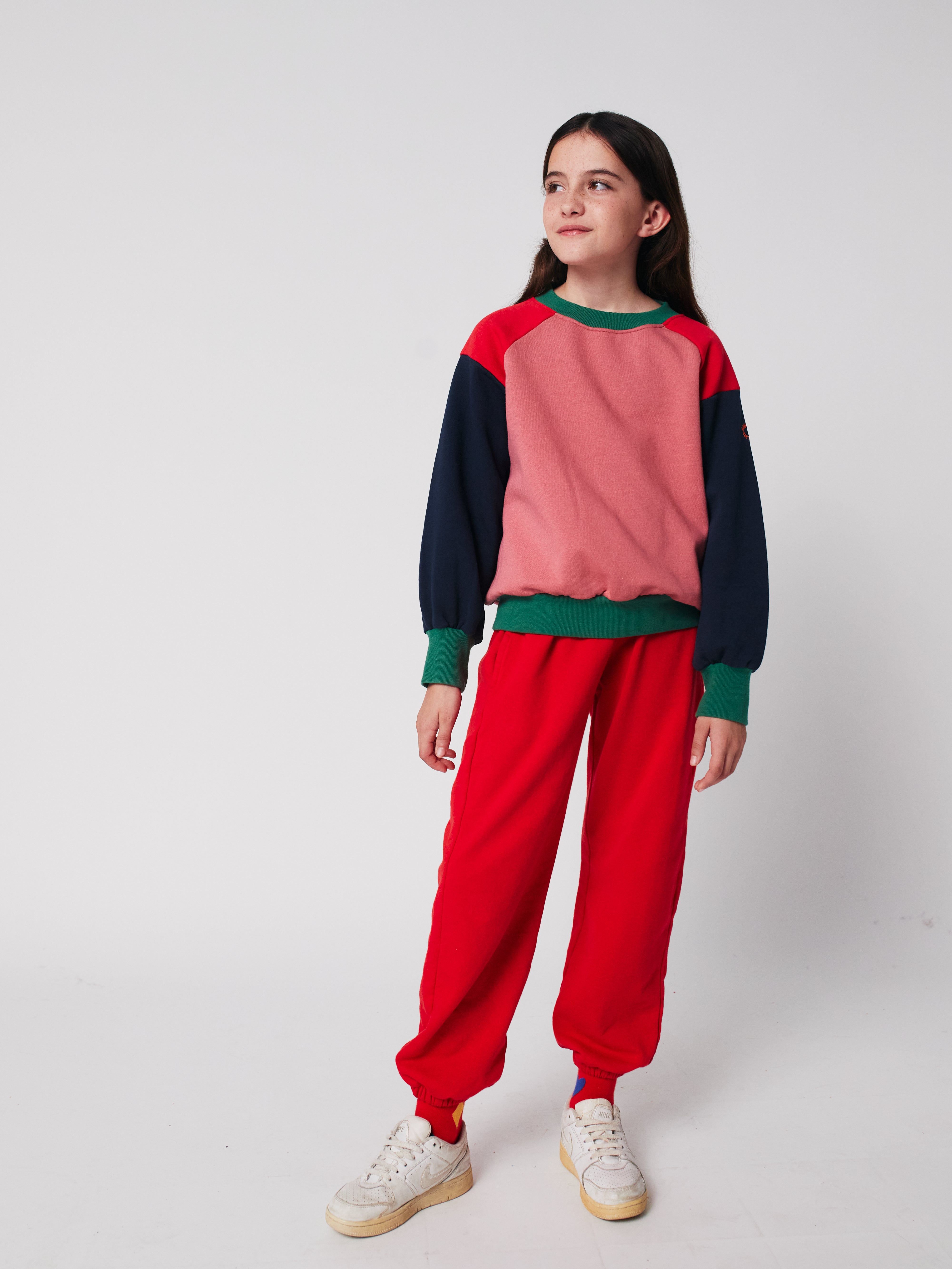 Tic Tac Toe Color Block Sweatshirt - Multicolor