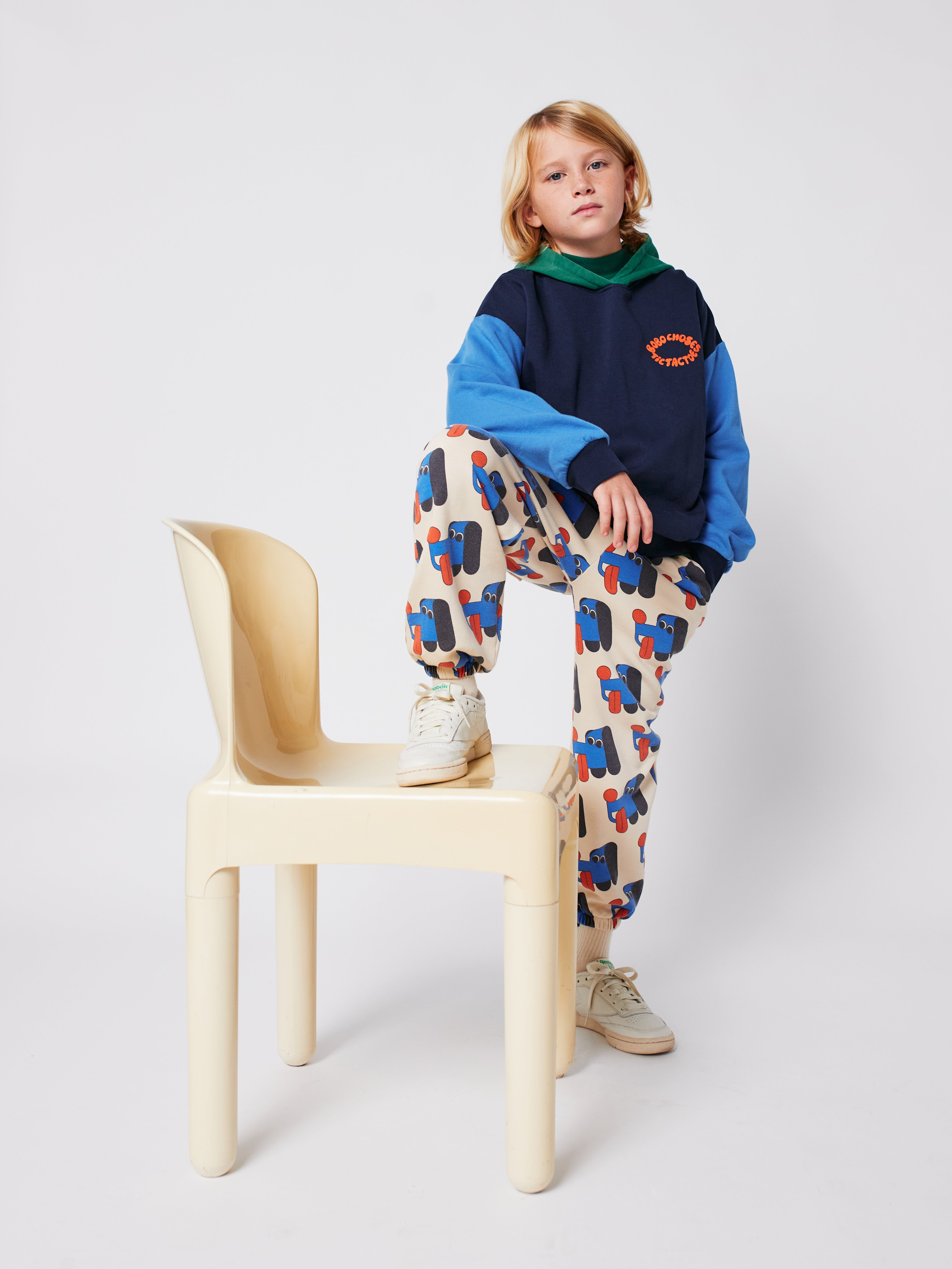 Tic Tac Toe Color Block Hoodie - Multicolor
