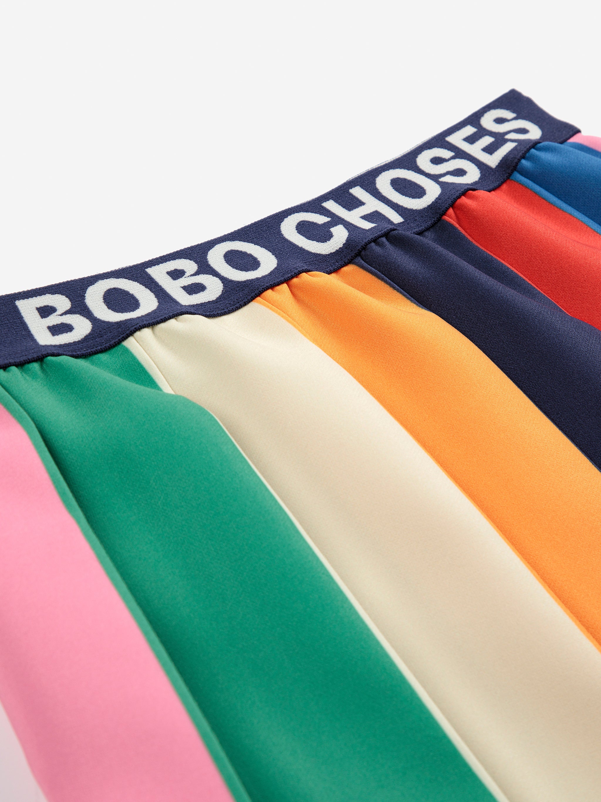 Bobo Color Block Pleated Skirt - Multicolor