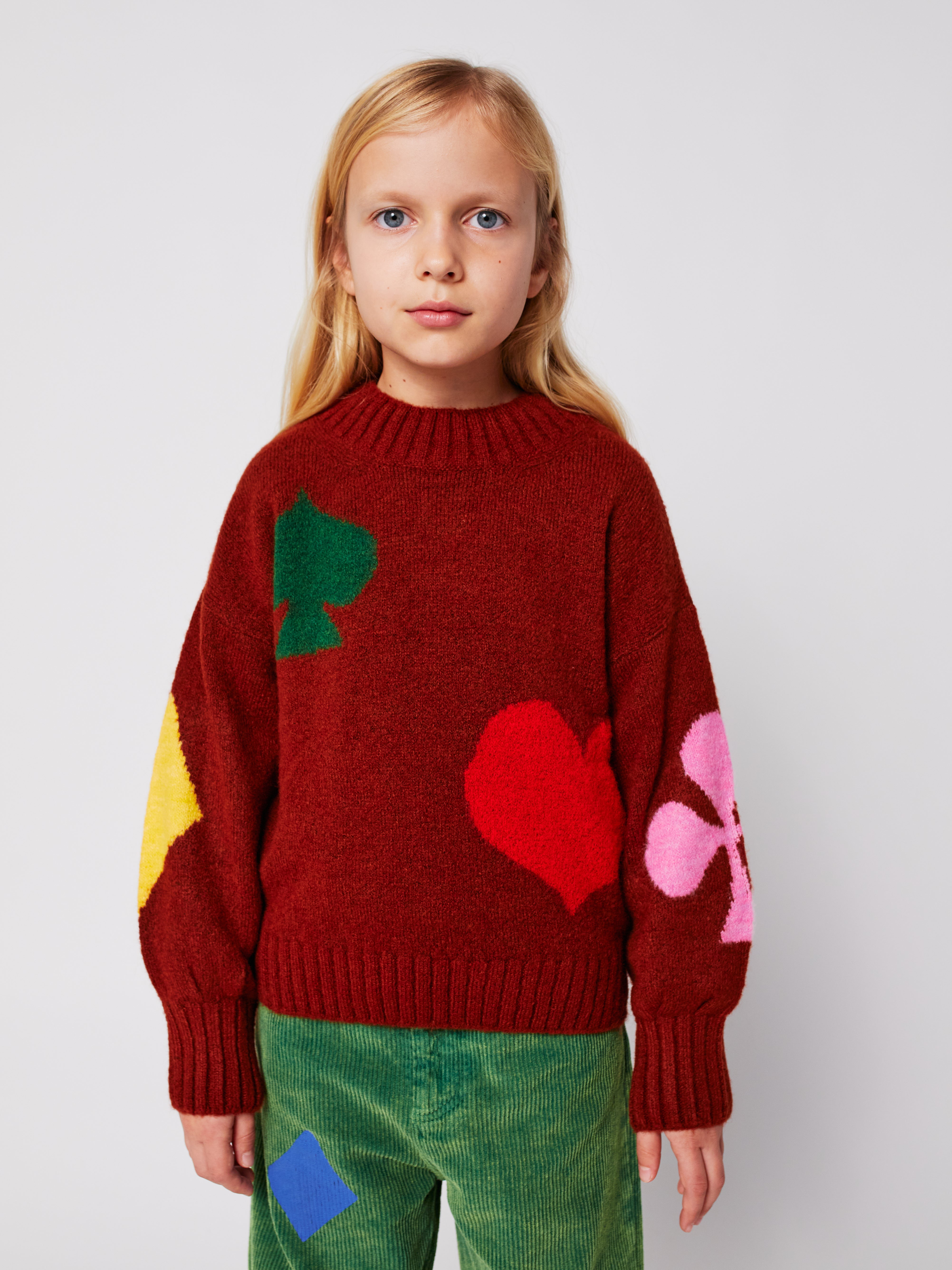 Bobo Joker Jacquard Turtle Neck Jumper - Burgundy Red