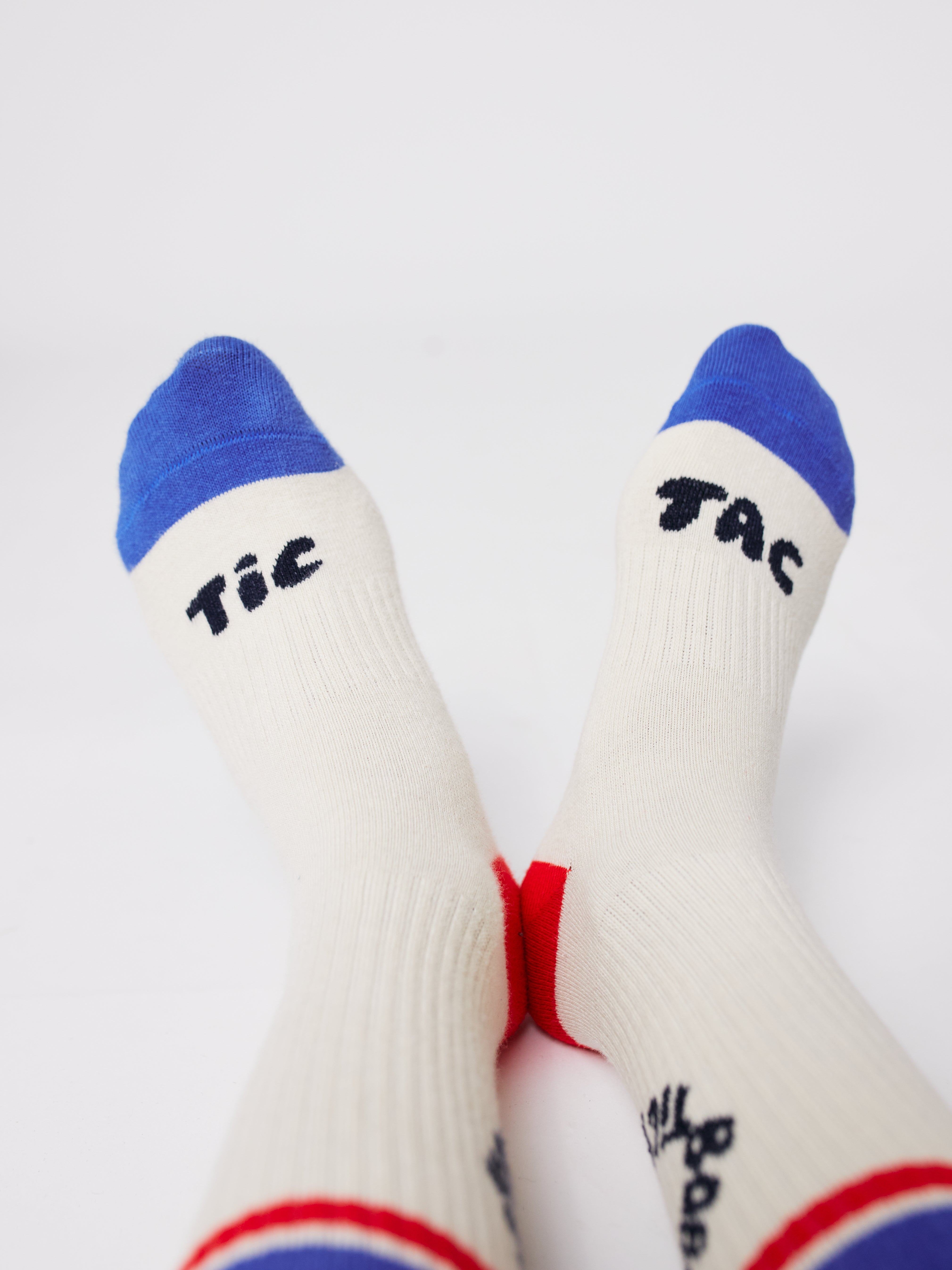 Tic Tac Toe Color Block Long Socks - Multicolor