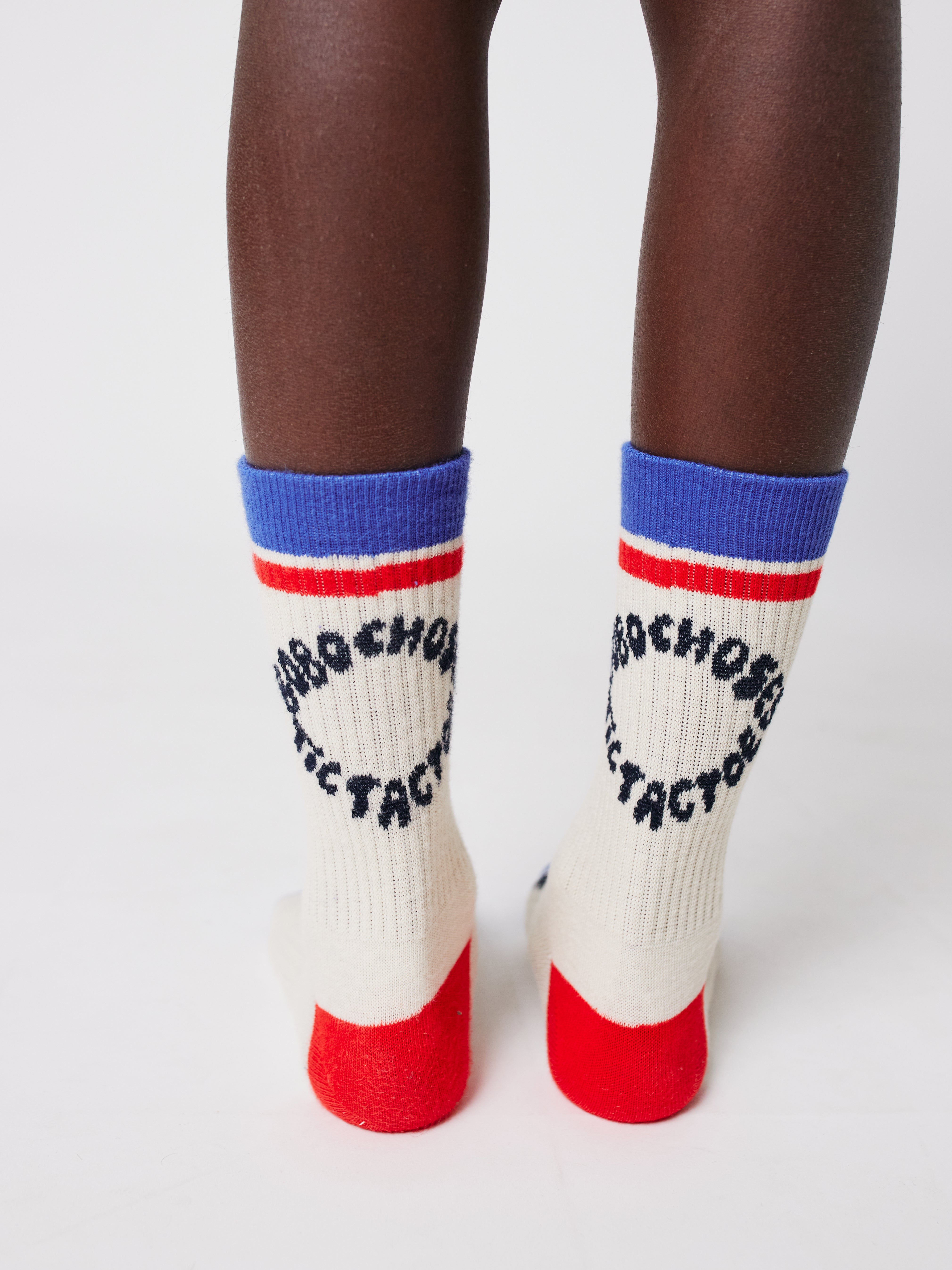 Tic Tac Toe Color Block Long Socks - Multicolor