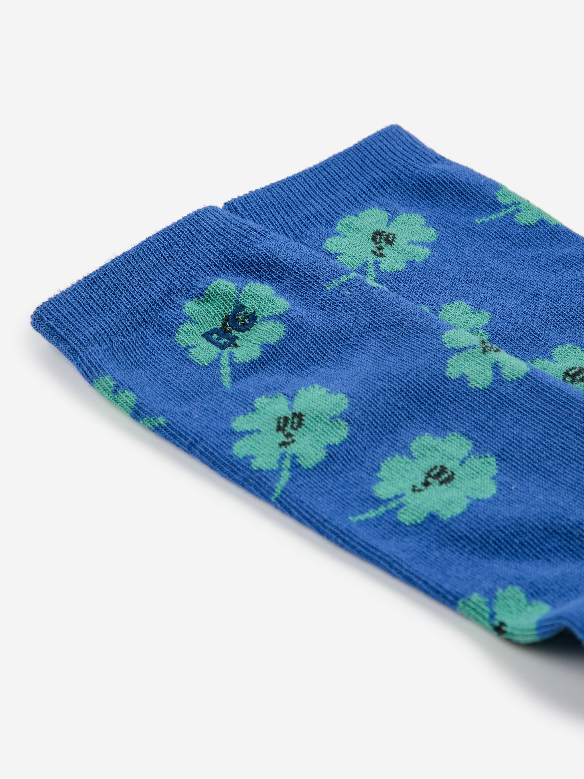 Lucky Clover All Over Long Socks - Blue