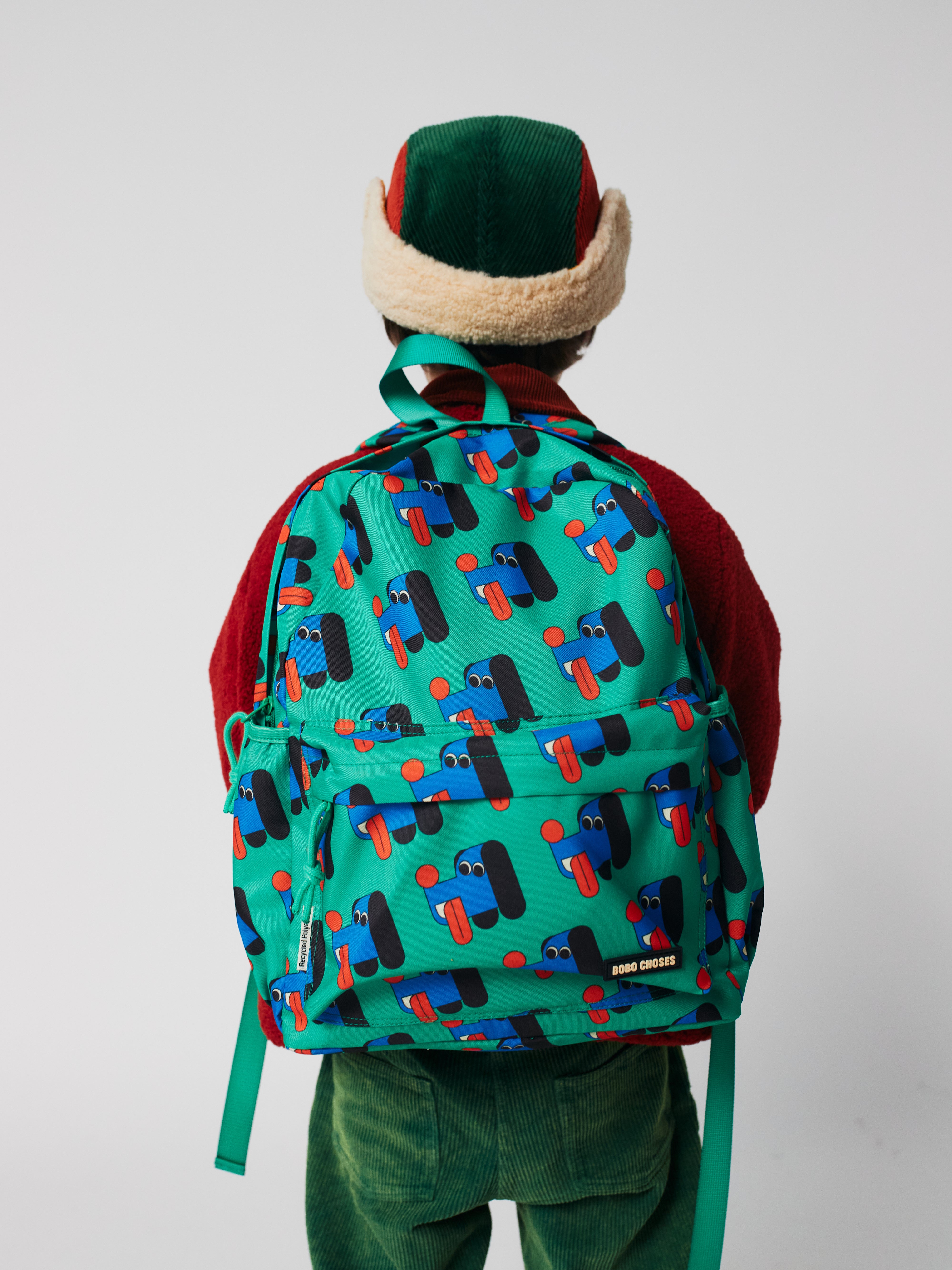 Doggy Mate All Over School Bag - Green