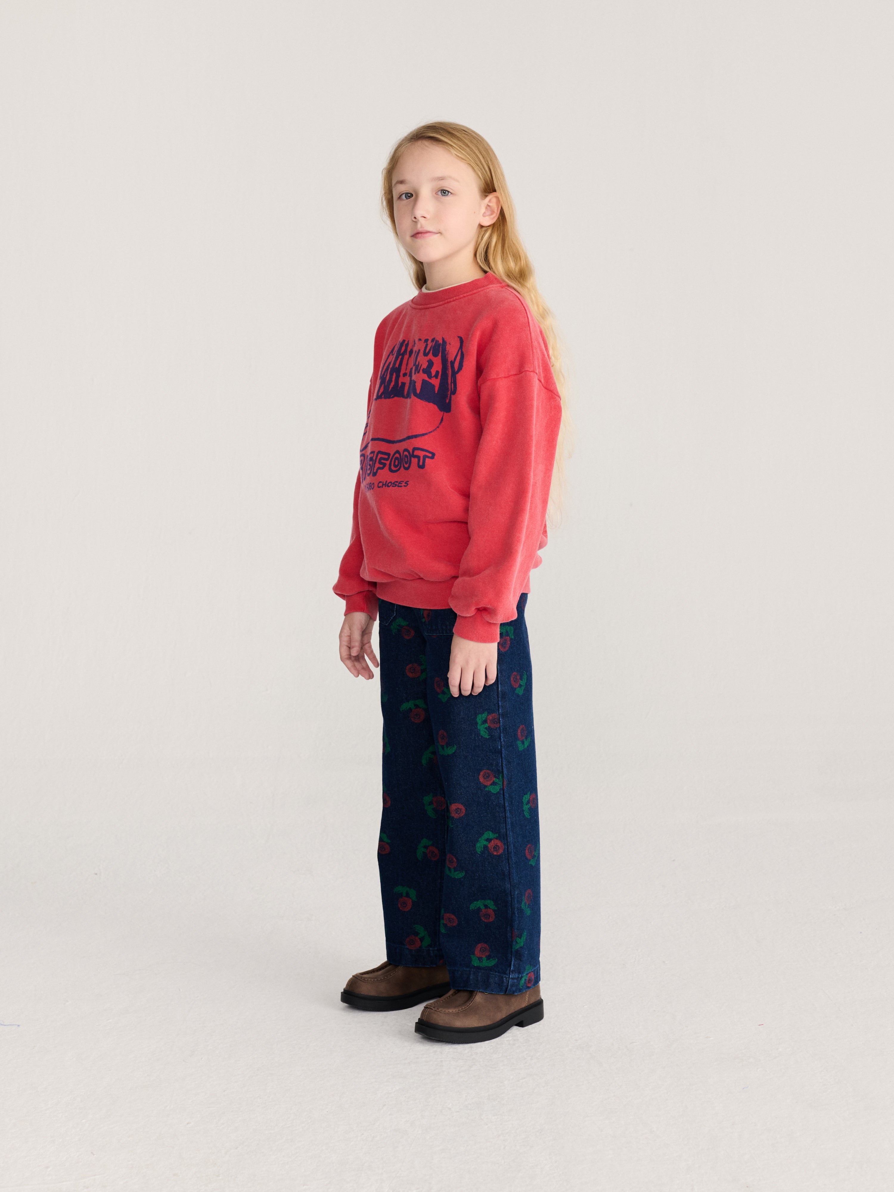 Stamp Bloom All Over Denim Pants