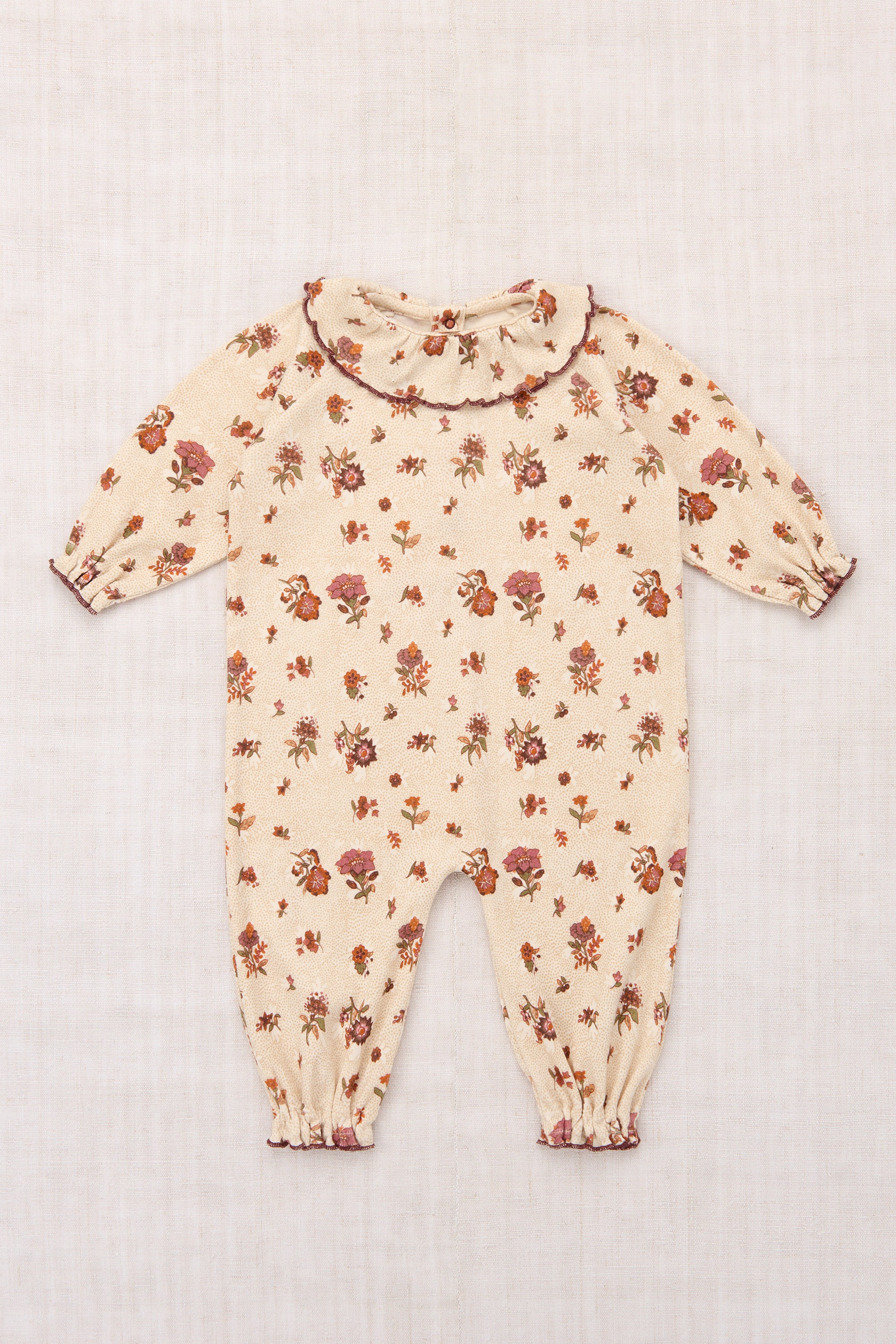 Baby Pierrot Onesie - String, Antique Rose, Holyoke Floral