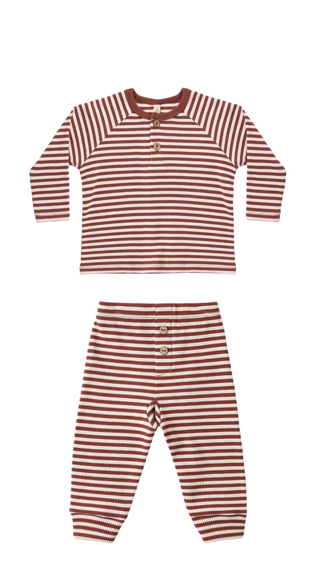 Henley Knit Top & Pant Set Candy Stripe