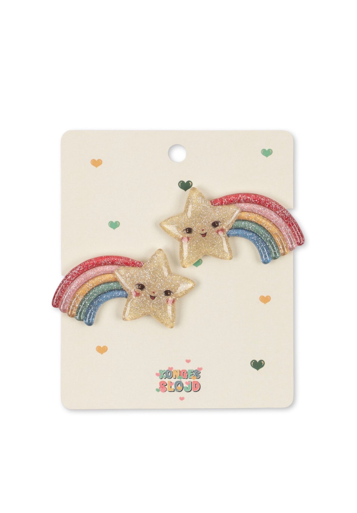 2 Pack Rainbow Star Hair Clip - Multi