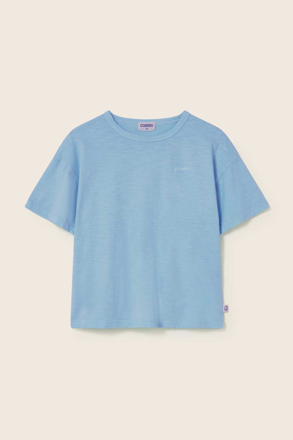 Basic Soft Slub Cotton T-Shirt - Blue