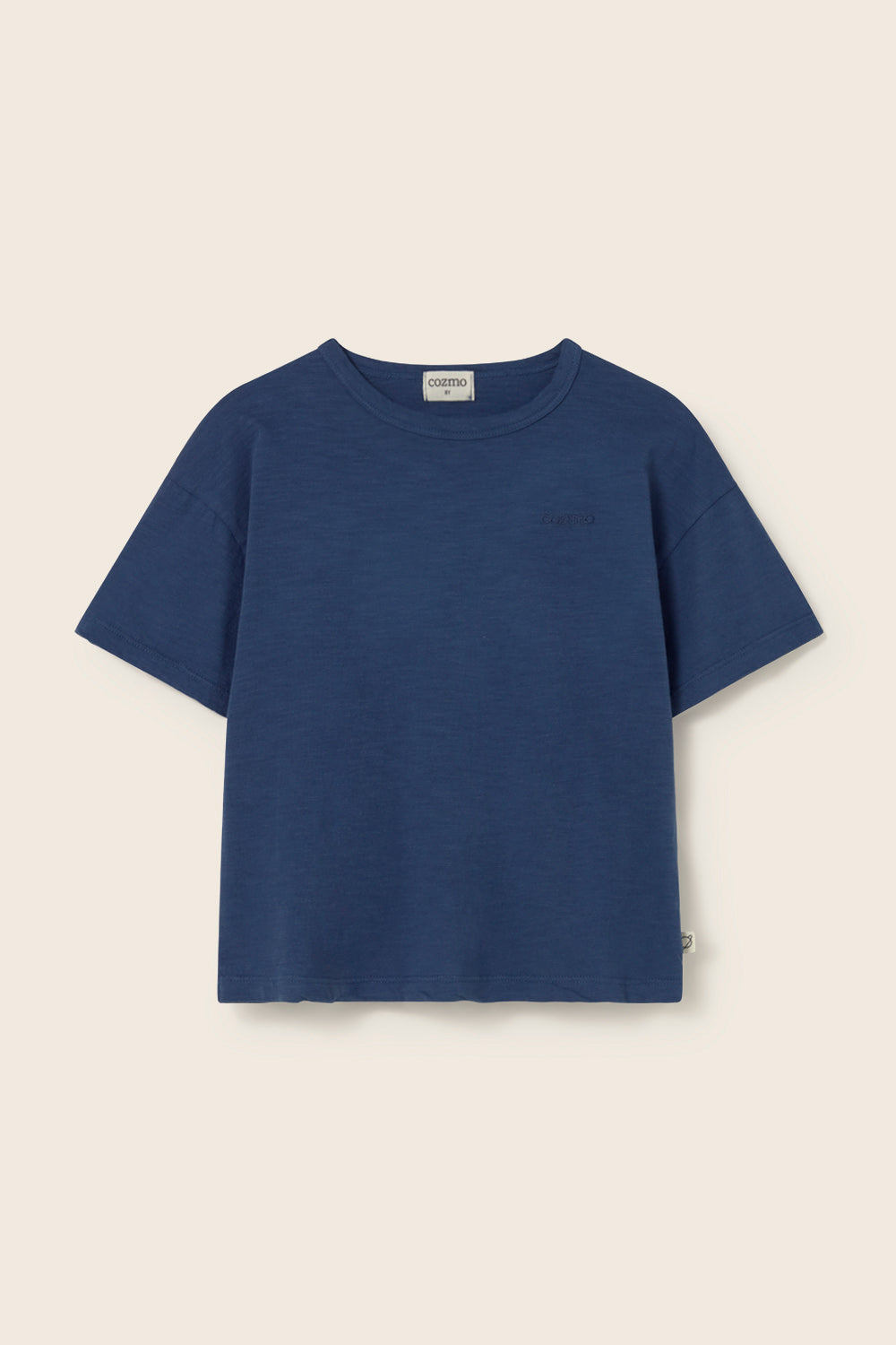 Basic Soft Slub Cotton T-Shirt - Navy
