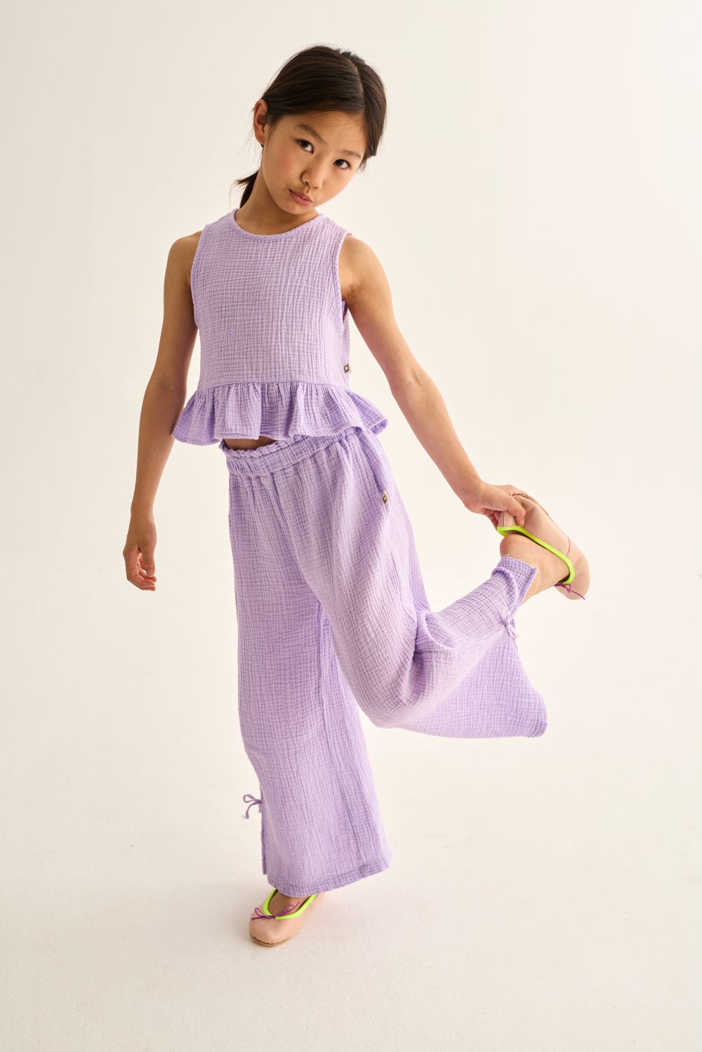 Blair Soft Gauze Cotton Top - Lavender