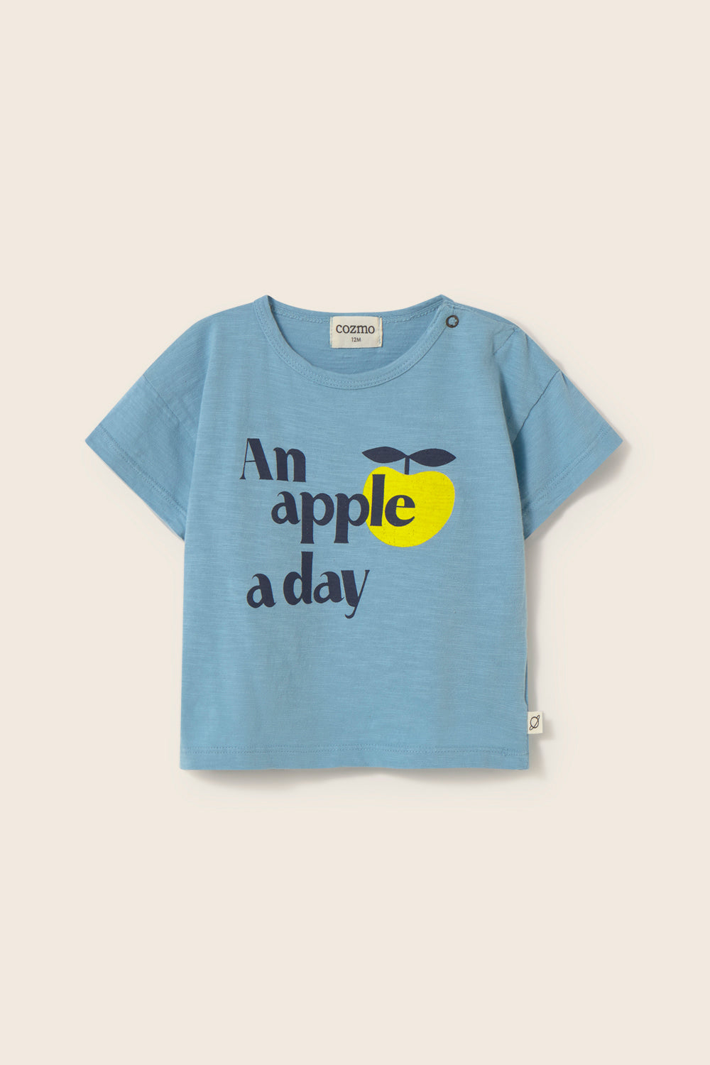Bob Soft Slub Cotton Baby T-Shirt - Blue
