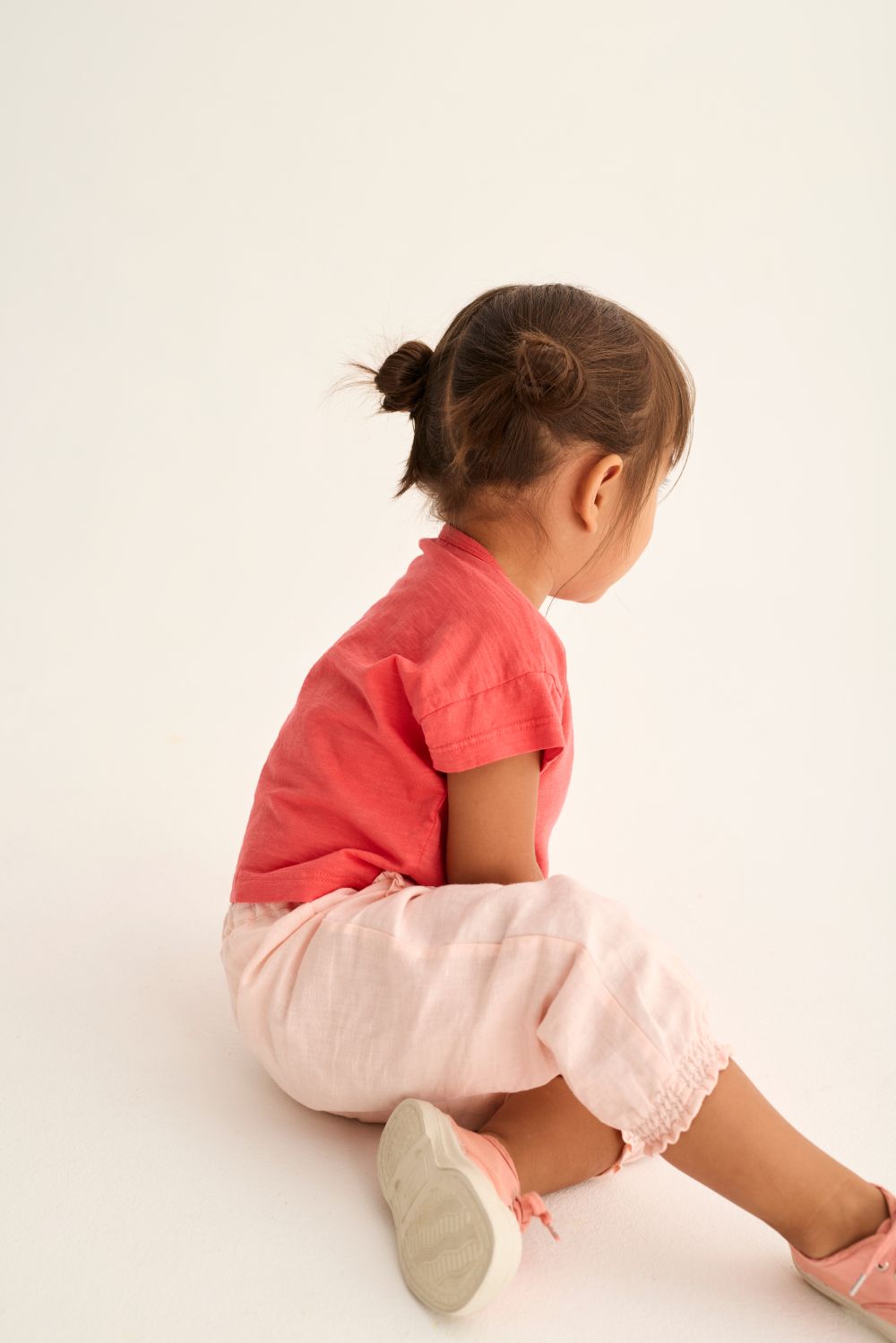 Brisa Soft Slub Cotton Ruffle Baby T-Shirt - Tomato