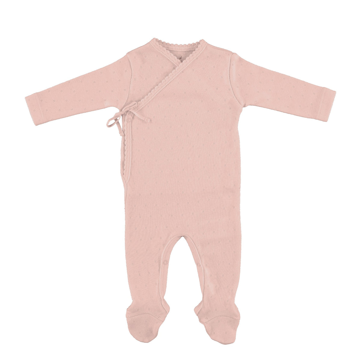 Bebe Wrap Overall - Blush Pointelle
