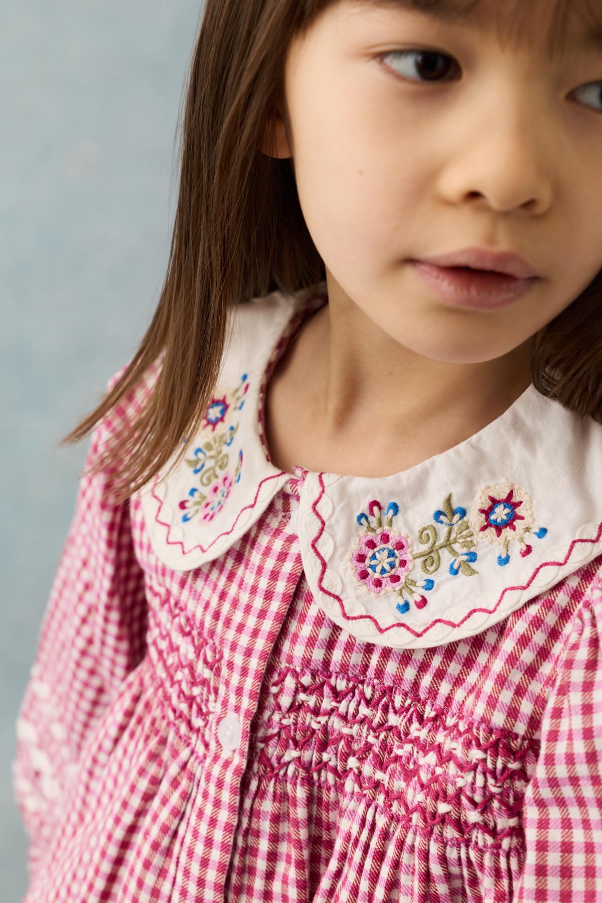 Delina Dress - Raspberry Checks