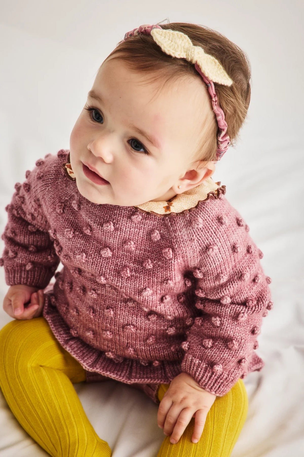 Baby Original Popcorn Sweater - Antique Rose