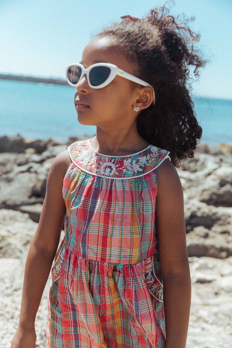 Thea Romper in Red Madras Plaid