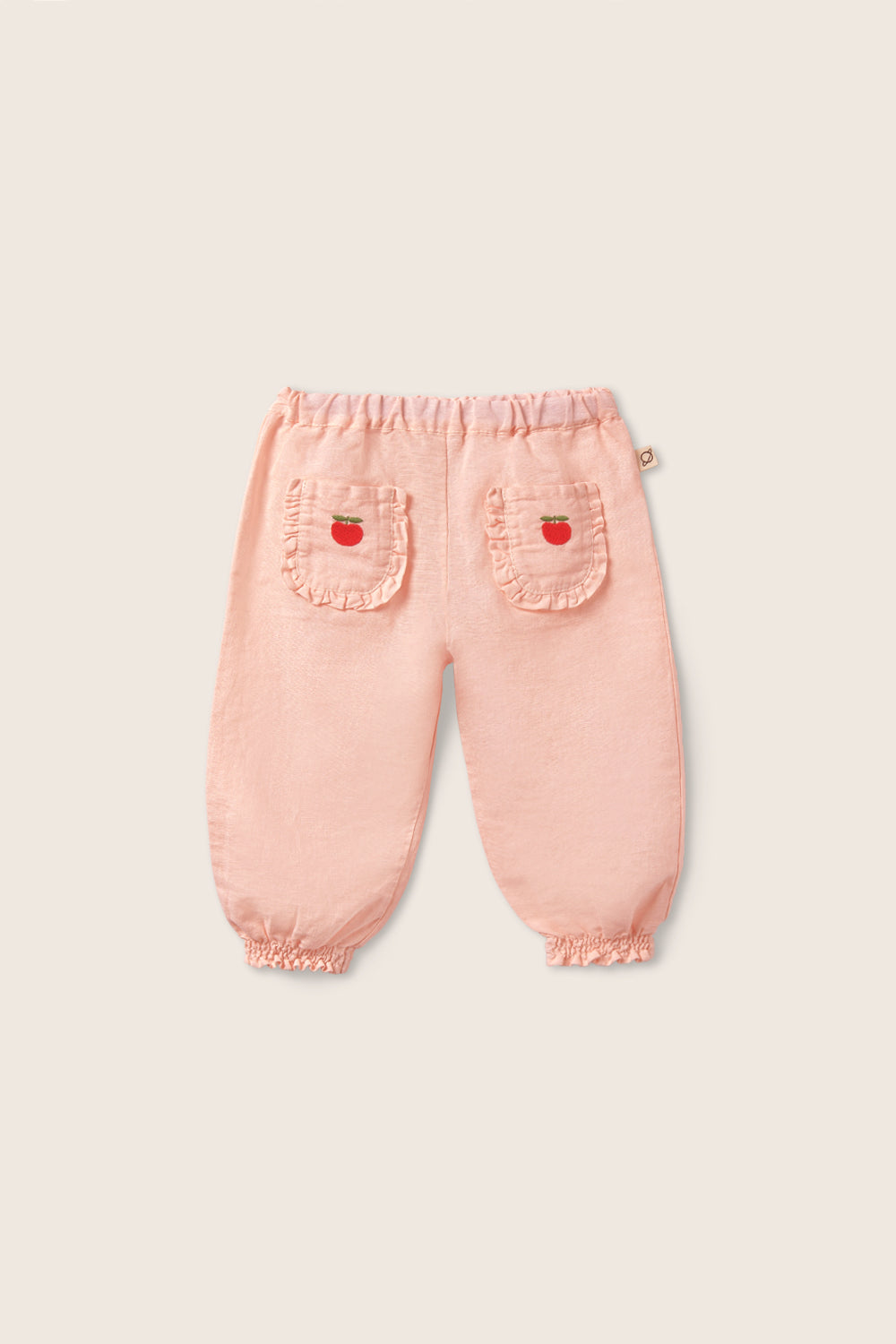 Cami Cotton Linen Baby Pants - Cloud Pink