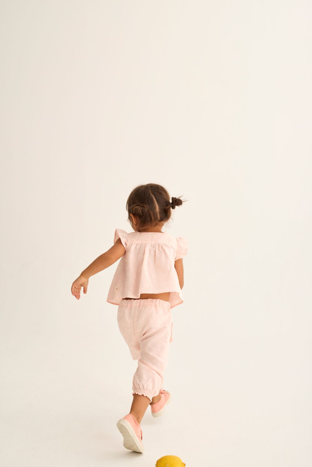 Vivi Cotton Linen Baby Blouse - Cloud Pink