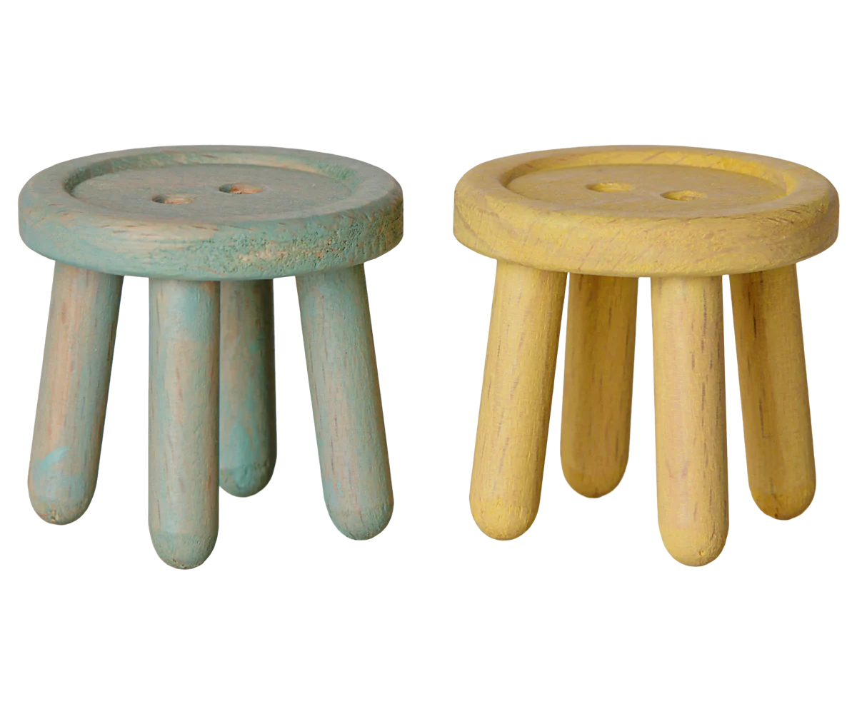 Stool Set, Mouse - Mint, Light Yellow