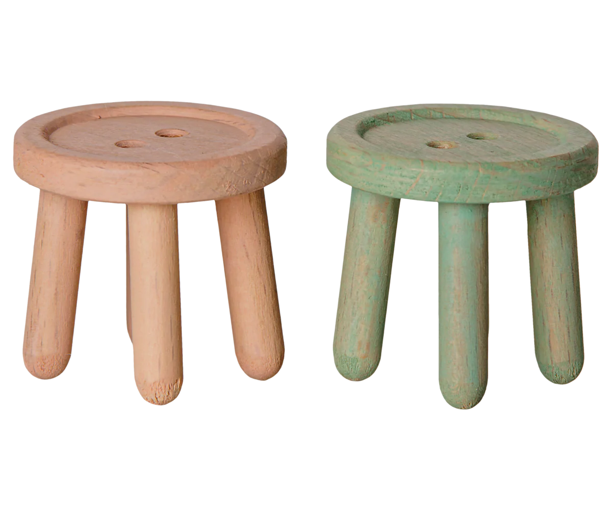 Stool Set, Mouse - Light Rose, Light Mint