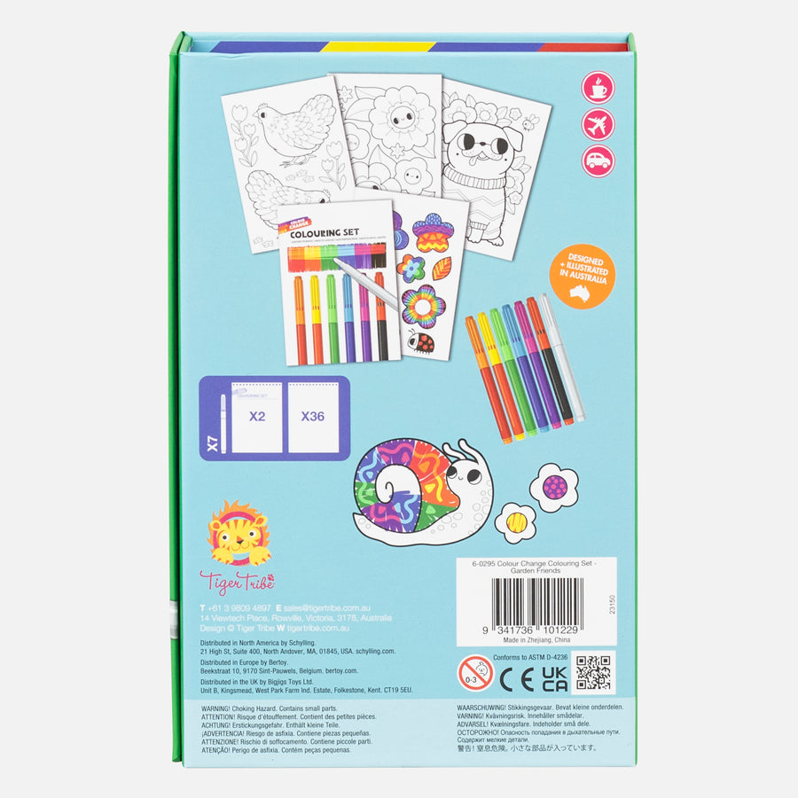 Colour Change Colouring Set - Garden Friends