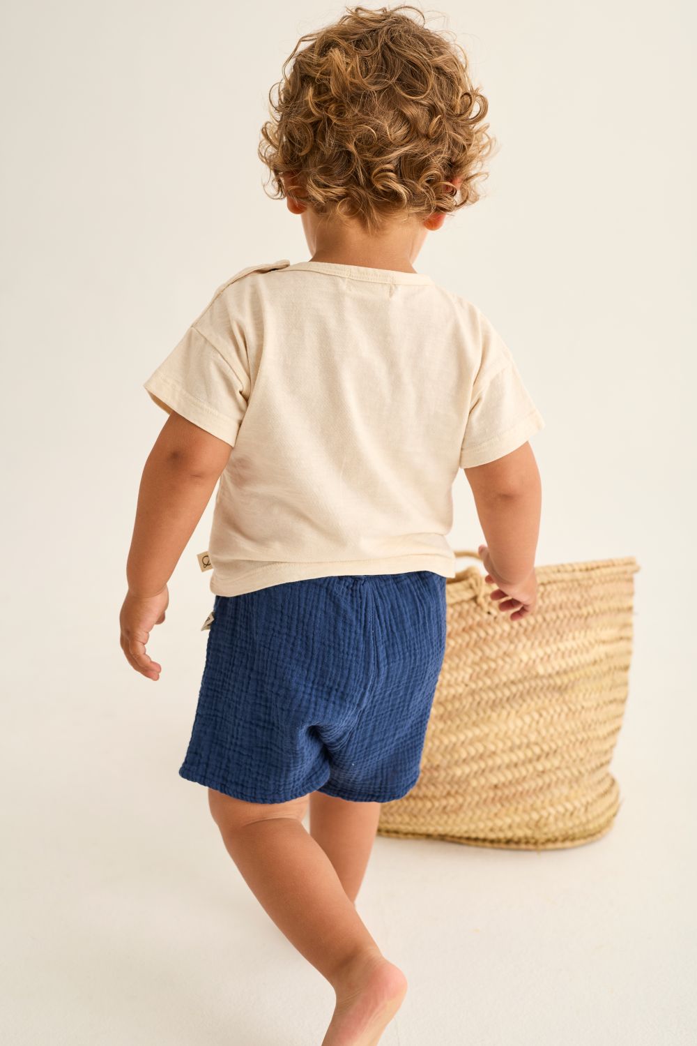 Ian Soft Slub Cotton Baby T-Shirt - Ivory