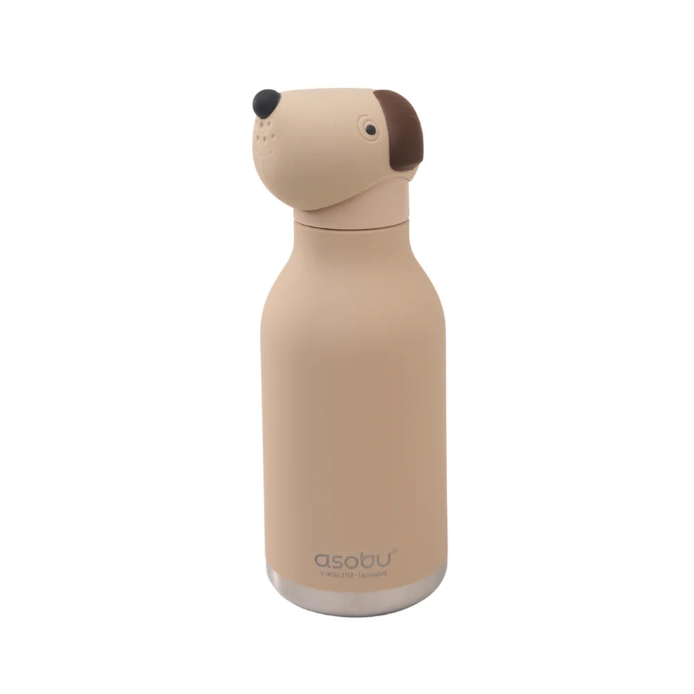Bestie Water Bottle: Beige Dog