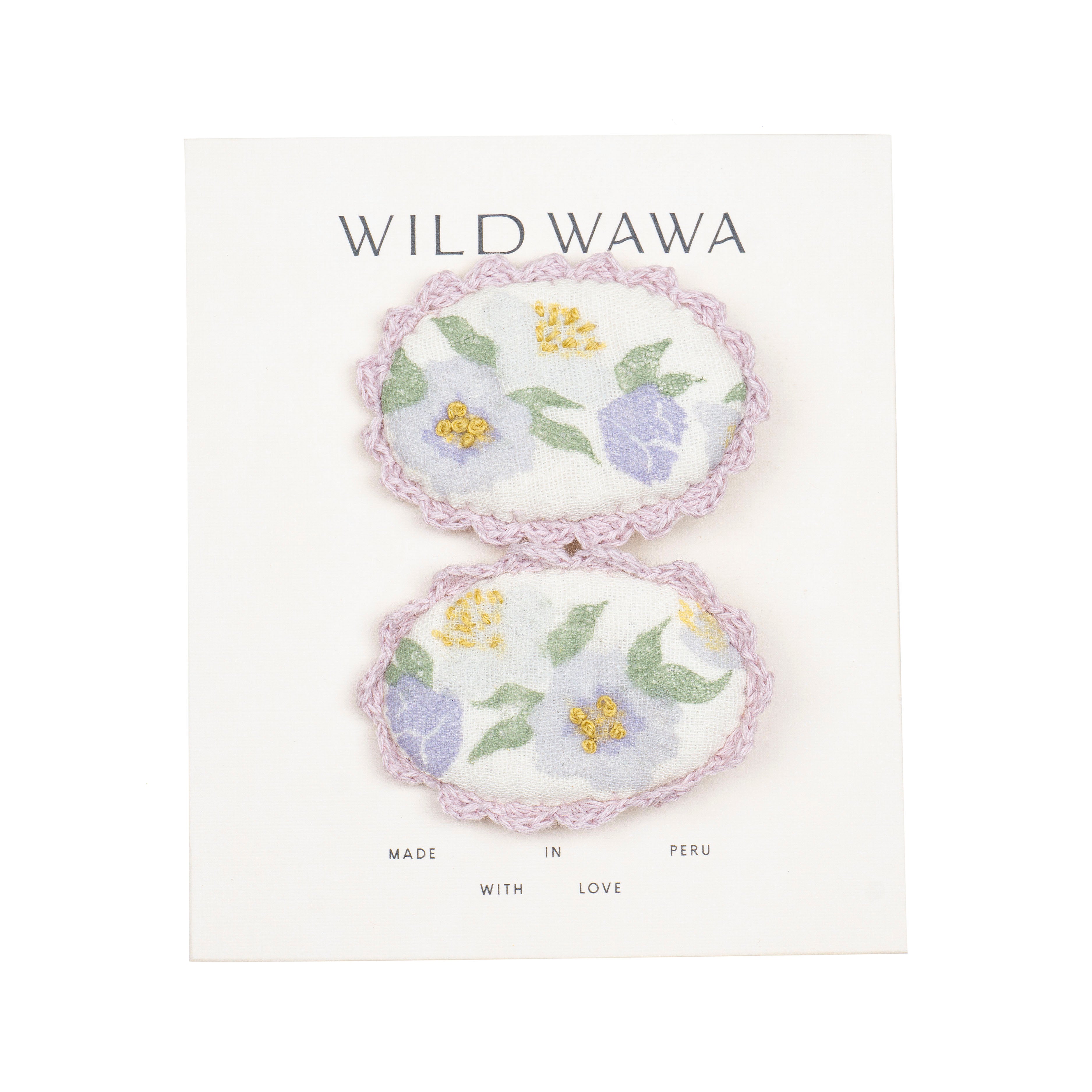 Crochet Clip Set - Lavender Rose Reverie