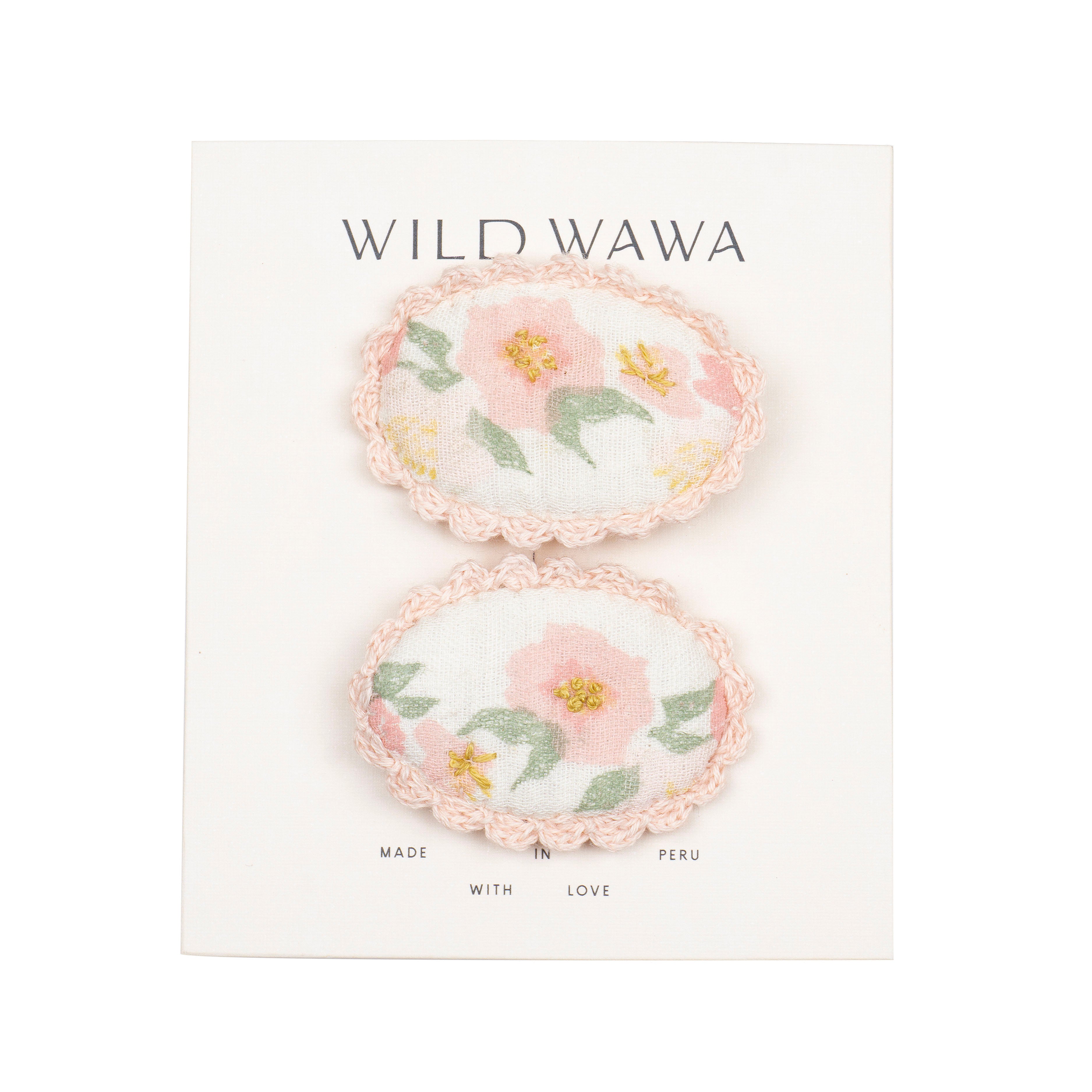 Crochet Clip Set - Pink Rose Reverie