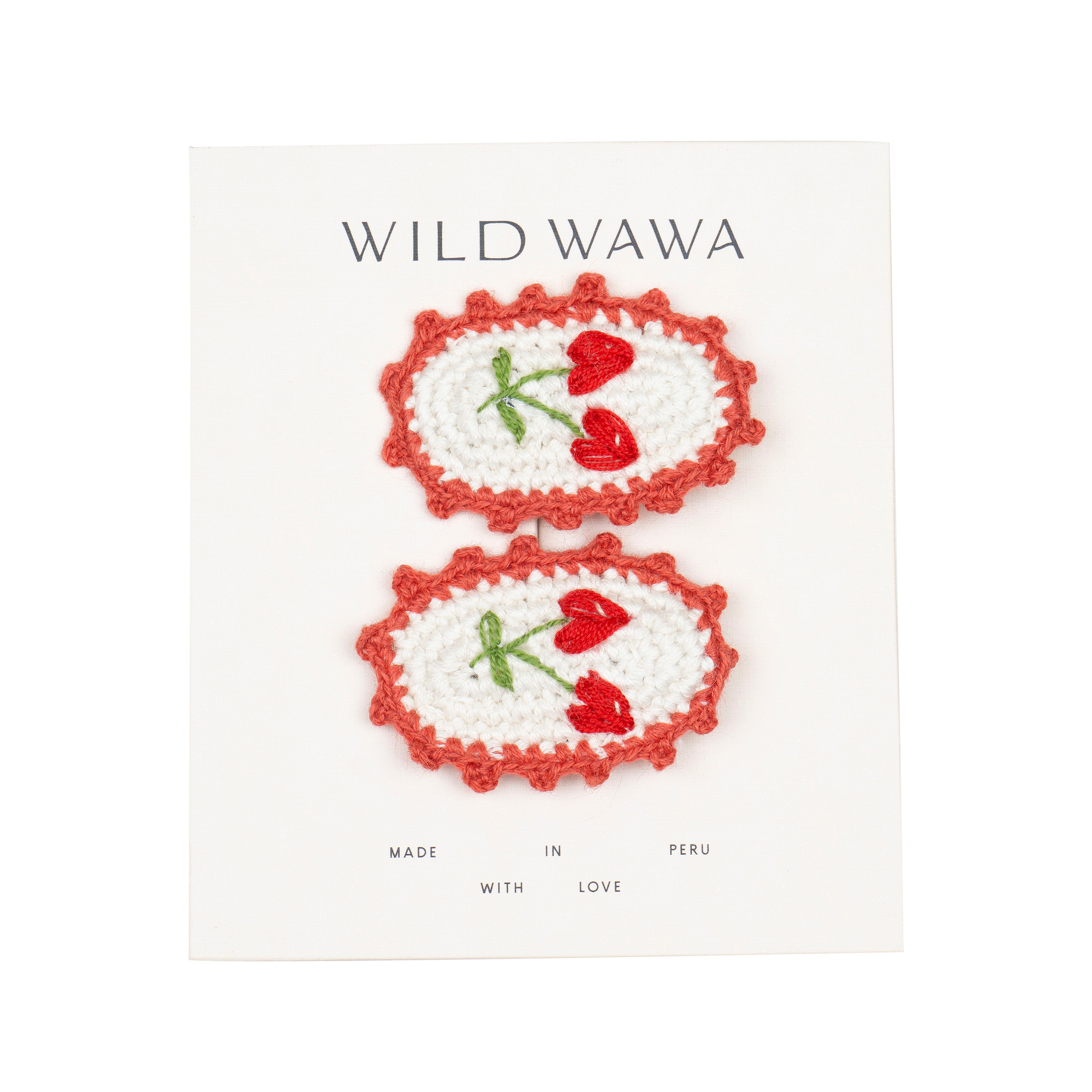 Crochet Clip Set - Cherry Crush