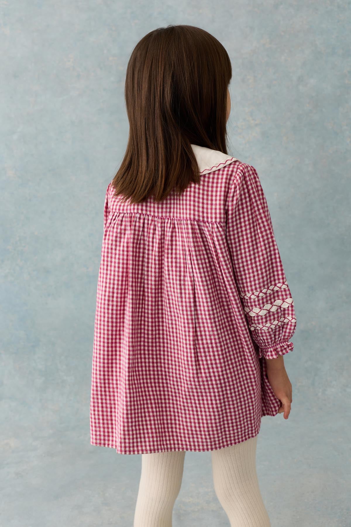 Delina Dress - Raspberry Checks