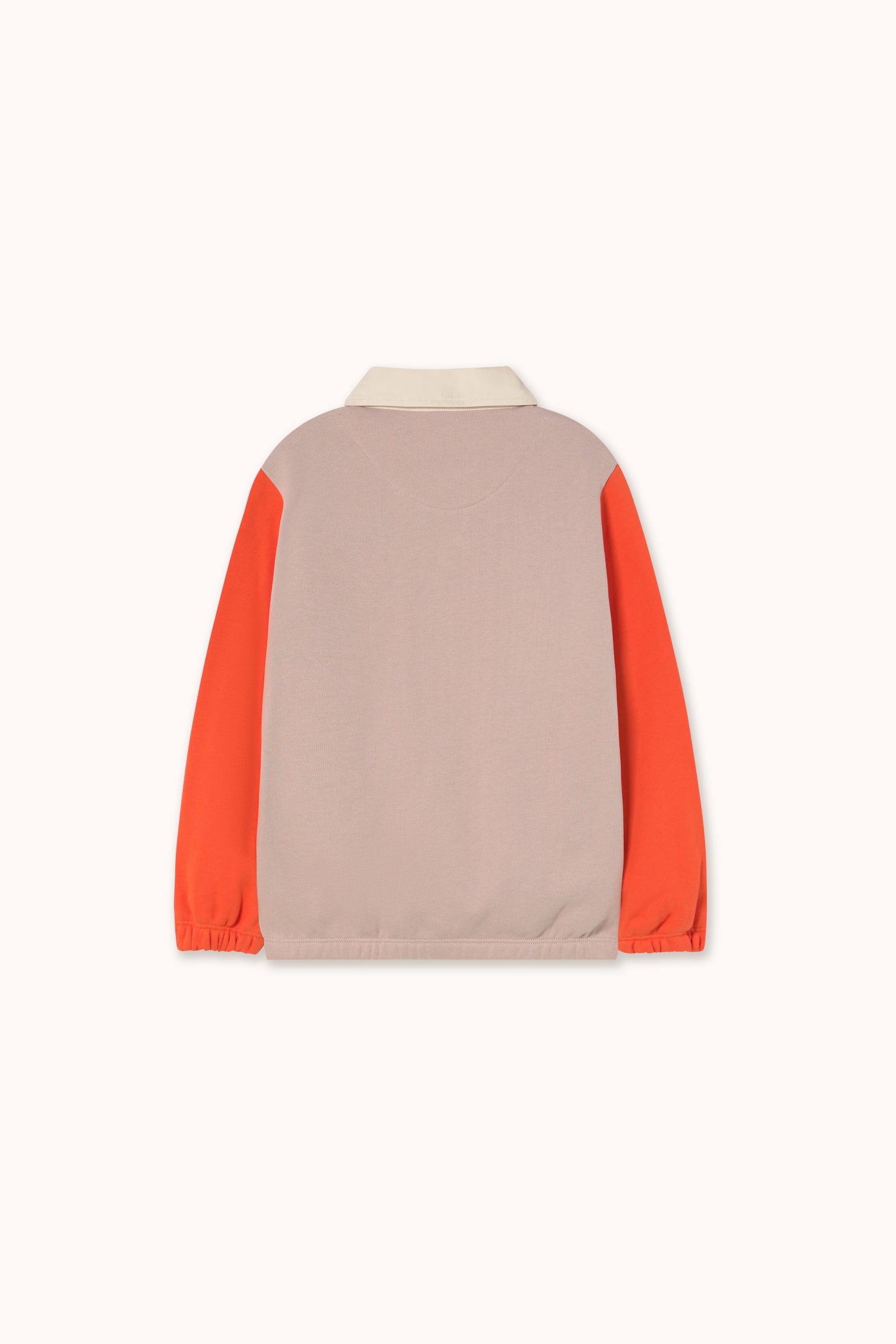 Color Block Polo Sleeve Tee Taupe