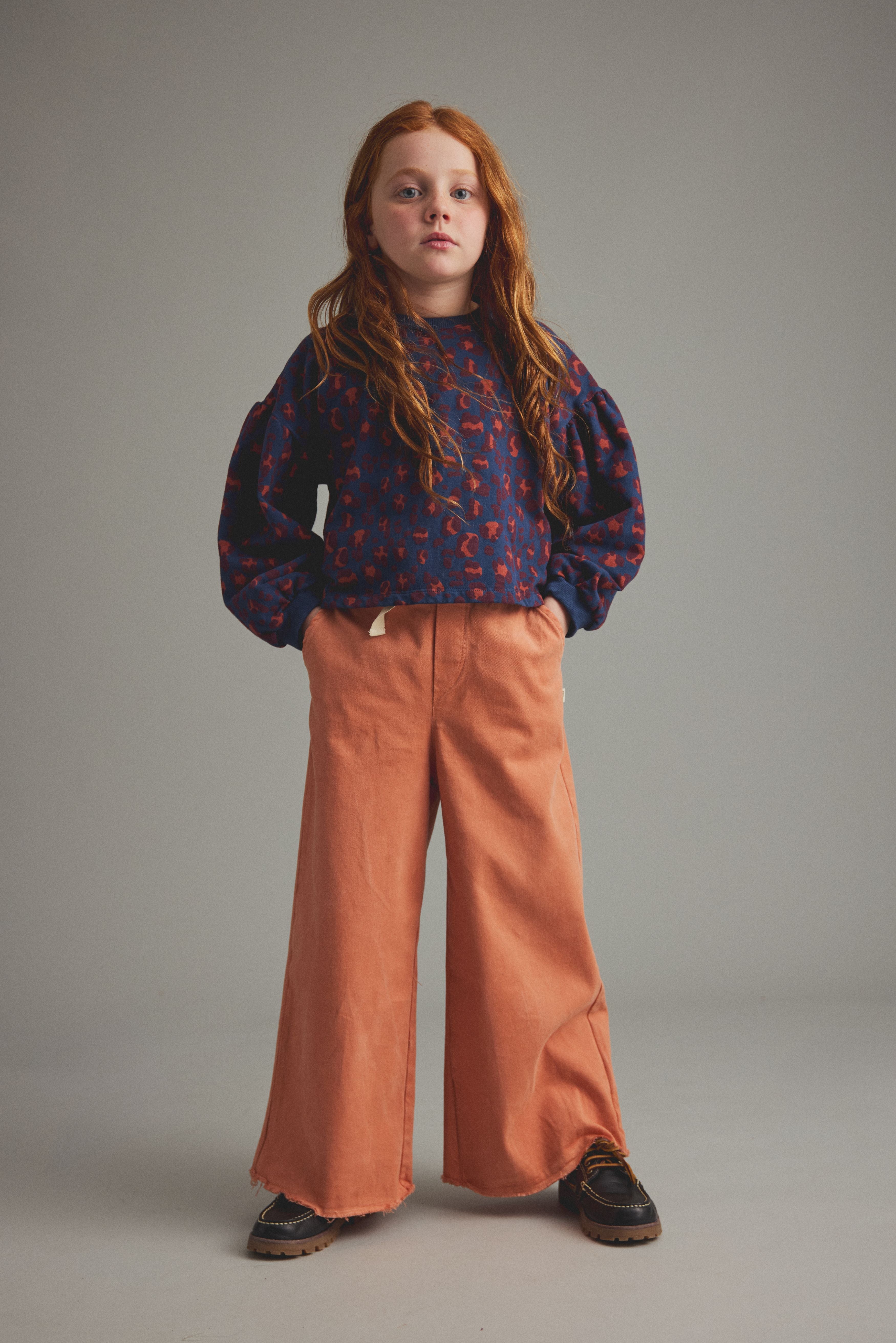 Elia Brushed Animal Print Fleece Sweatshirt - Navy