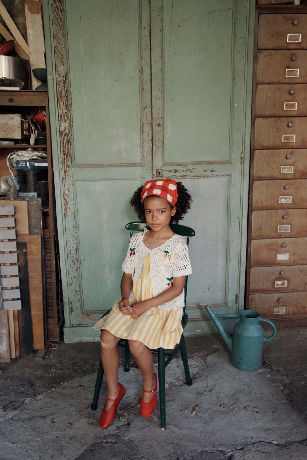 Fruit Crochet Cardigan - Creme