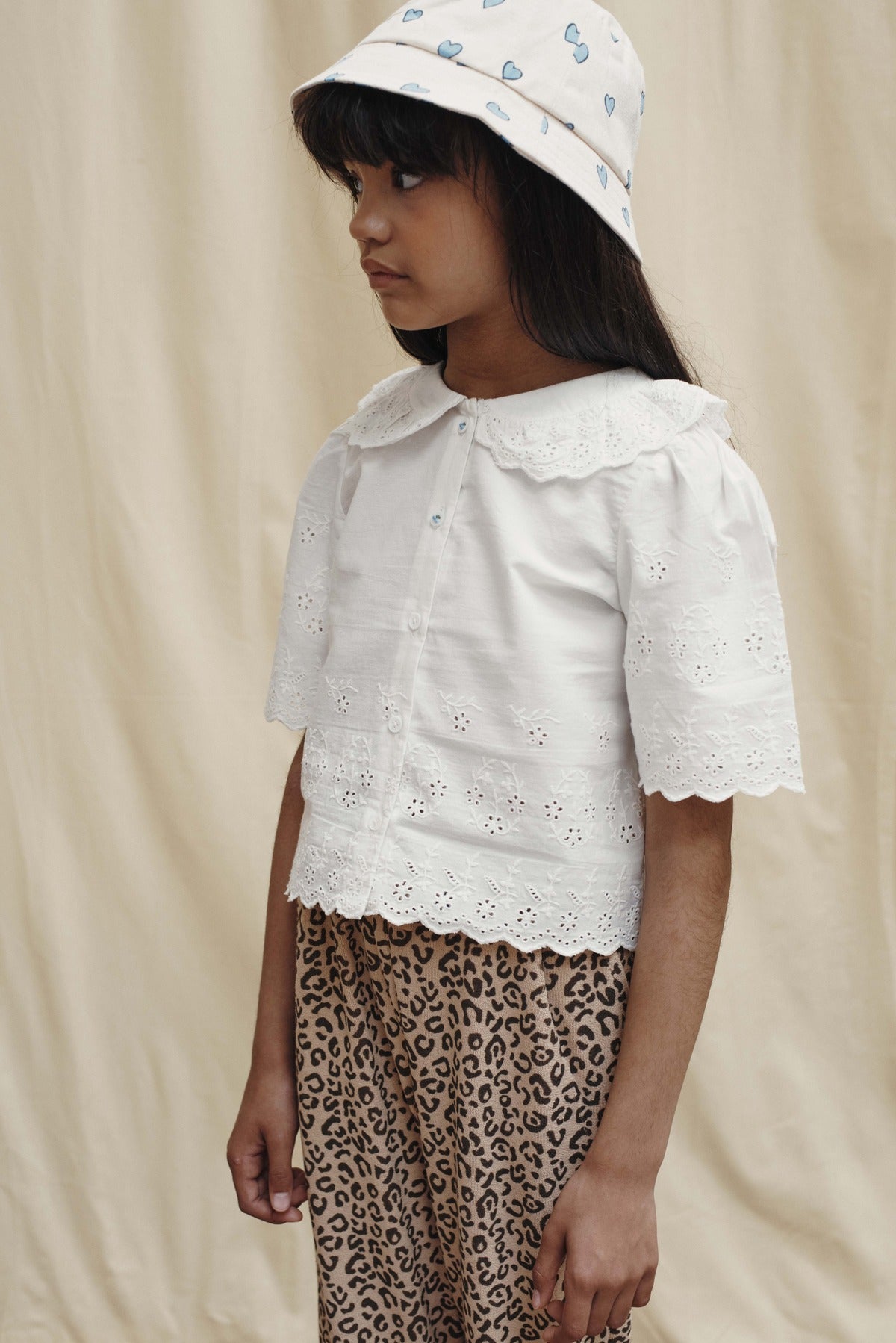 White English embroidery blouse