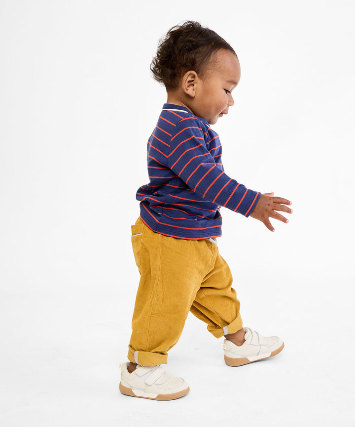Edward Baby T-Shirt - Navy Fine Stripe