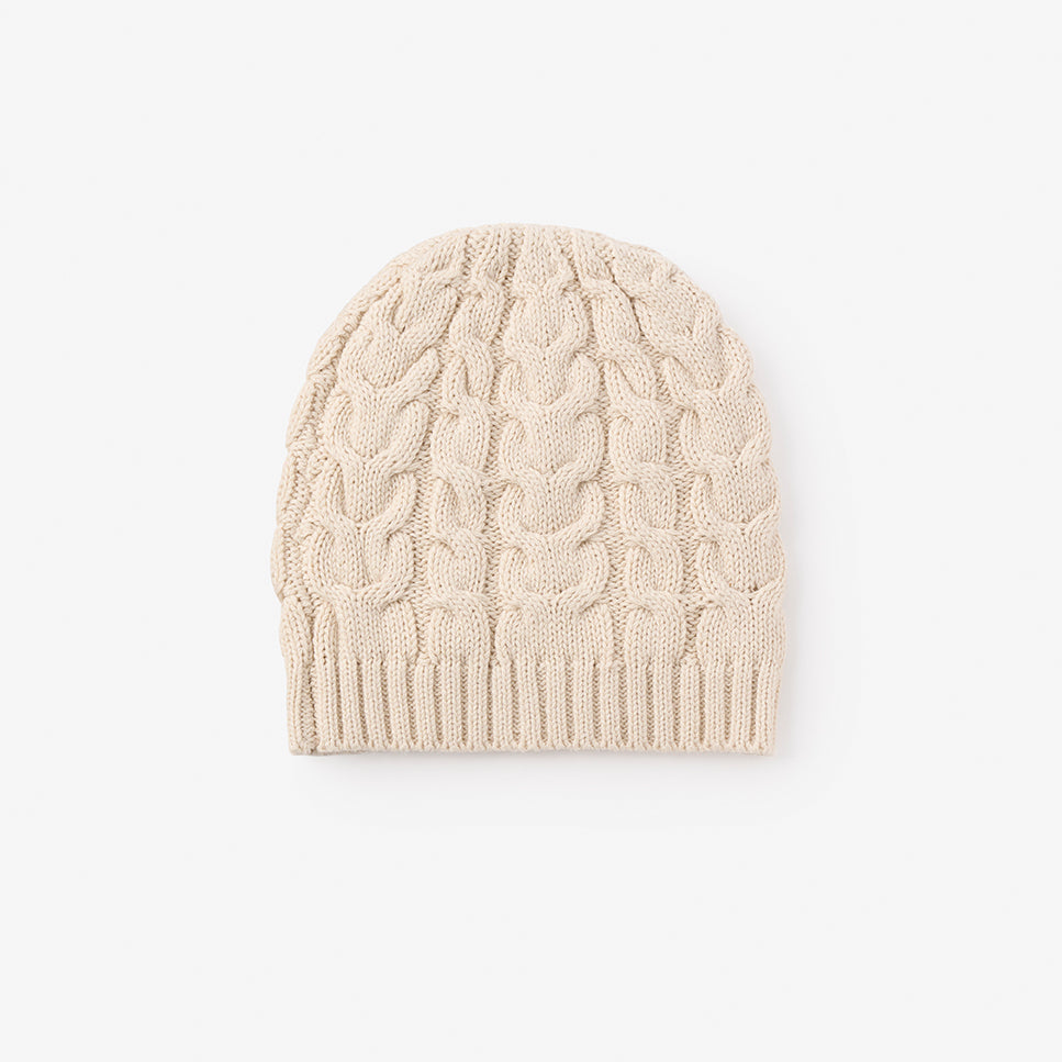 Wheat Horseshoe Cable Hat