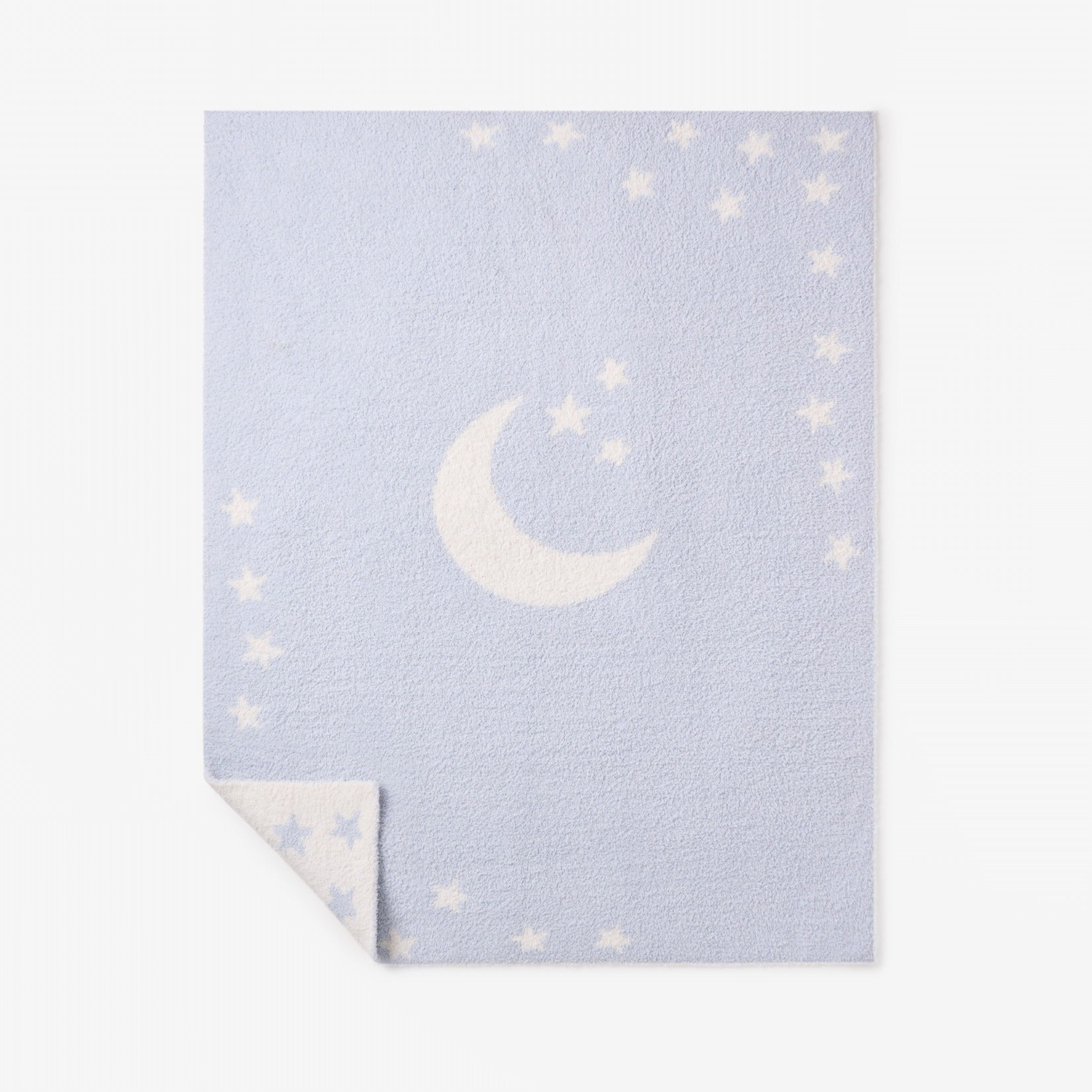 Pale Blue Chenille Knit Celestial Blanket