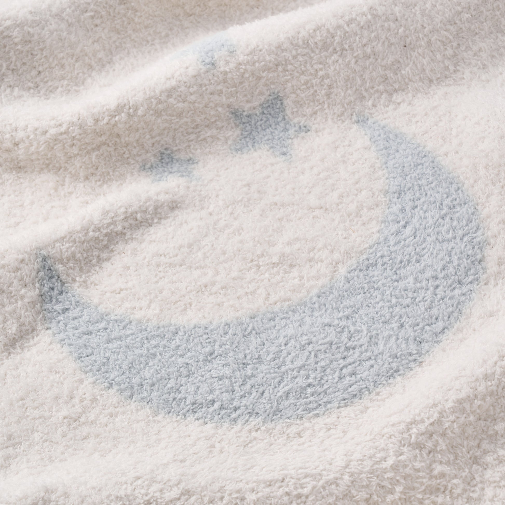 Pale Blue Chenille Knit Celestial Blanket