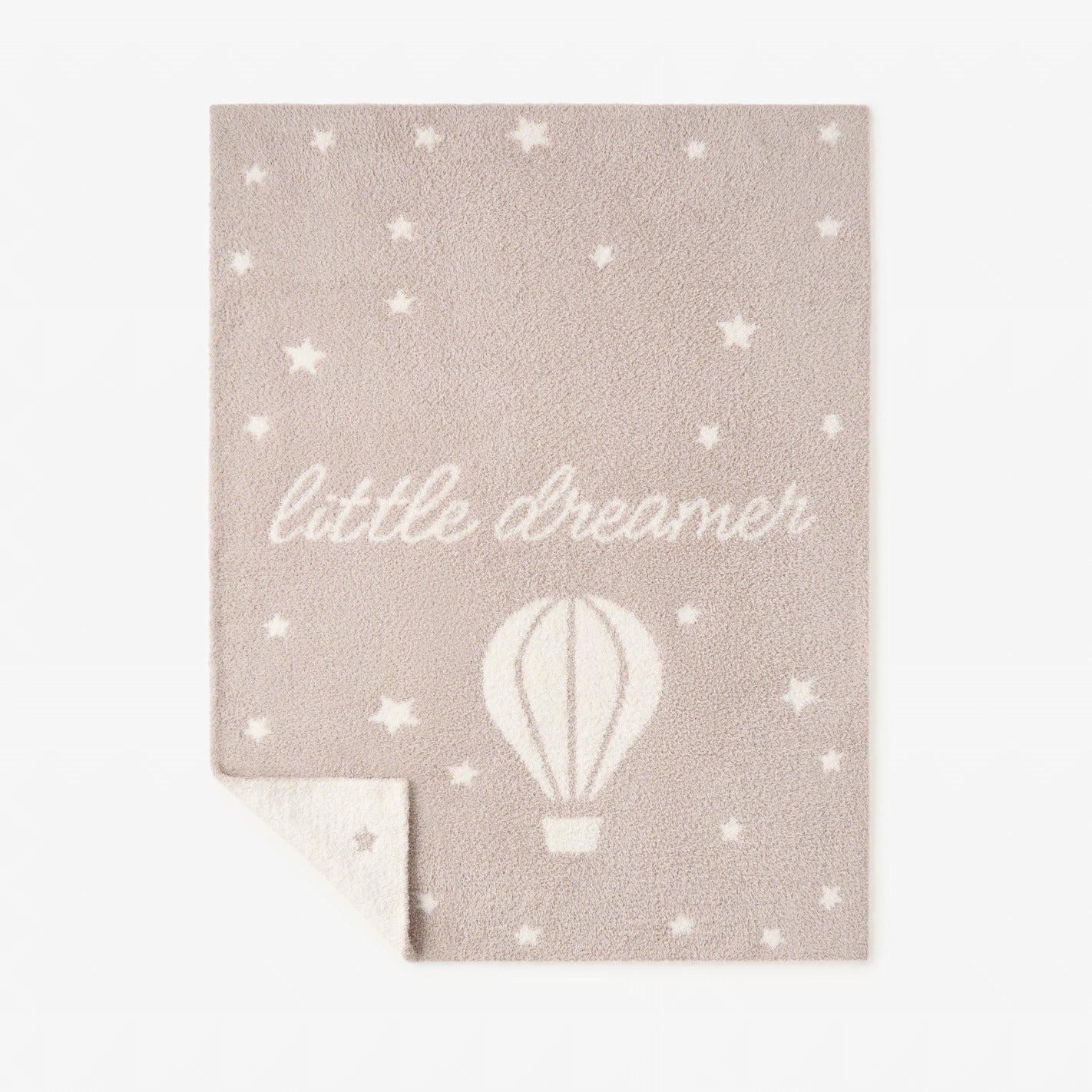 Taupe Chenille Knit Hot Air Balloon Blanket