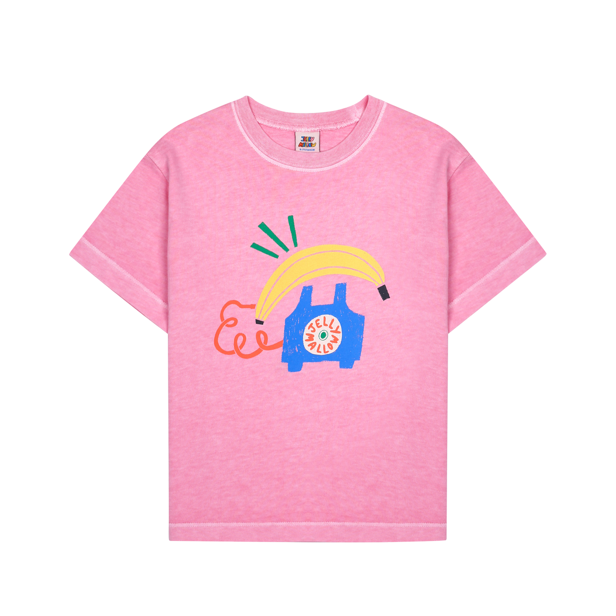 Banana Telephone Pigment T-Shirt - Pink
