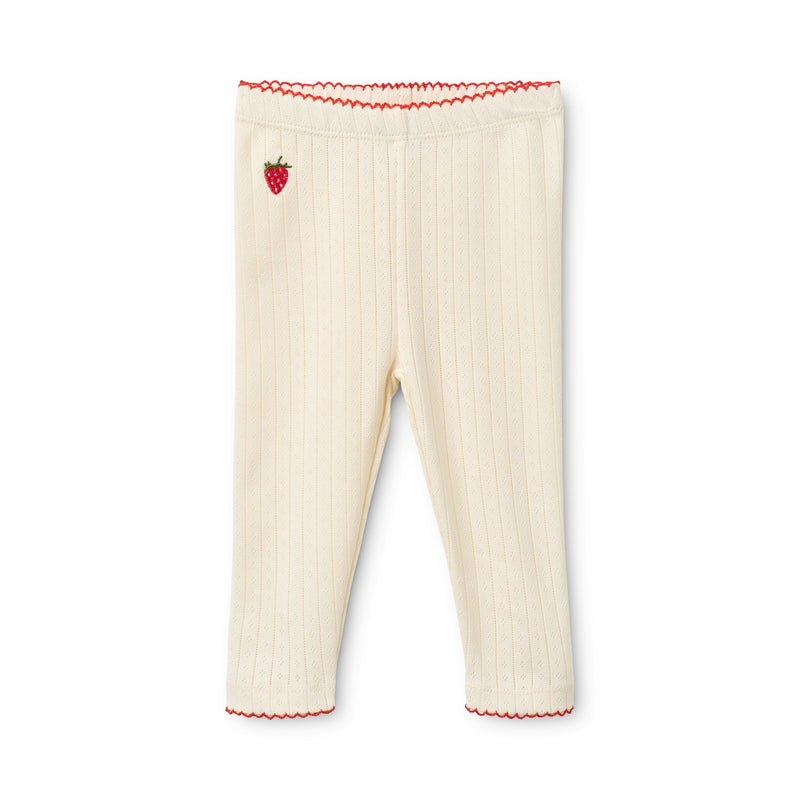 Flora Pointelle Leggings - Gentle Cream