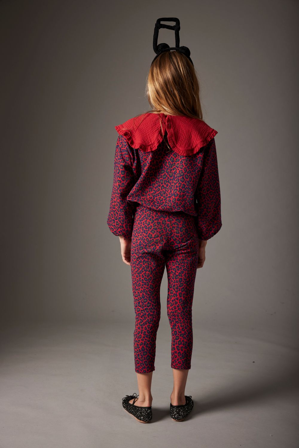 Animal Print Fleece Sweatshirt - Red Velvet