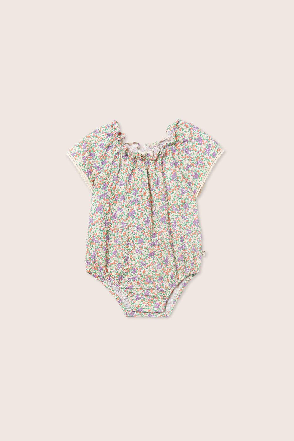 Holly Floral Cotton Voile Baby Romper - Multi