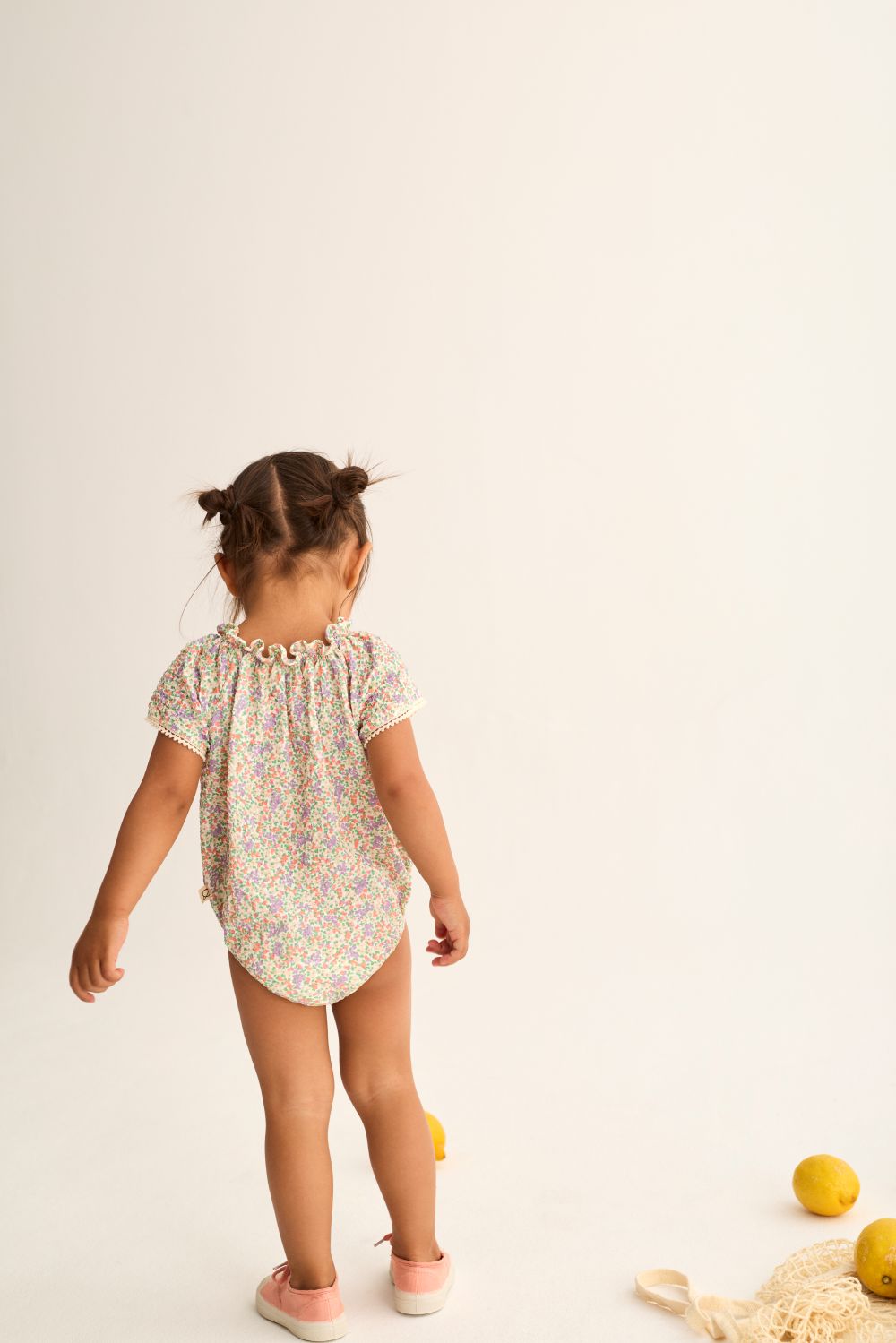 Holly Floral Cotton Voile Baby Romper - Multi