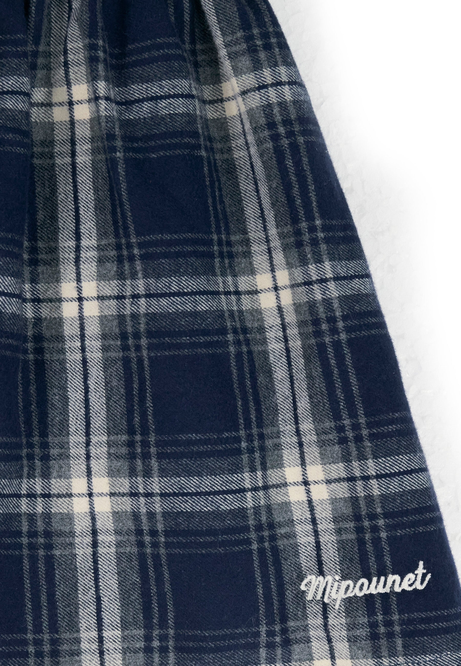 Lorena Tartan Mini Skirt - Dark Blue