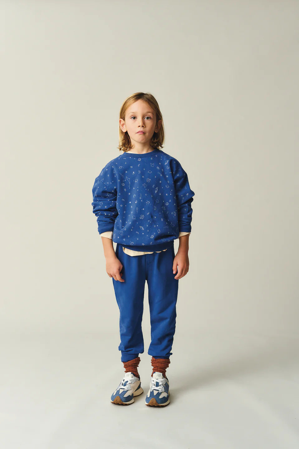 Soft-touch fleece pants - BLUE
