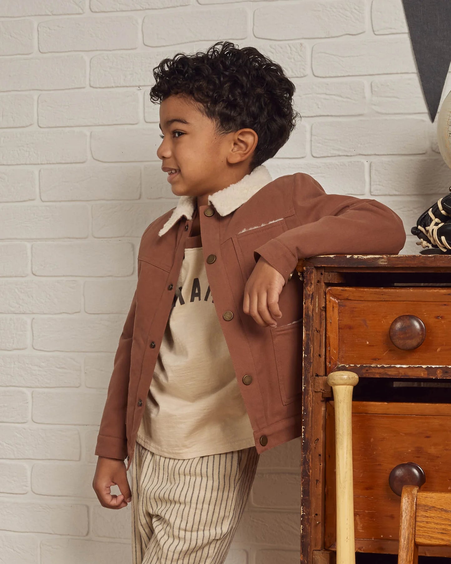 SHEARLING CHORE COAT || CEDAR