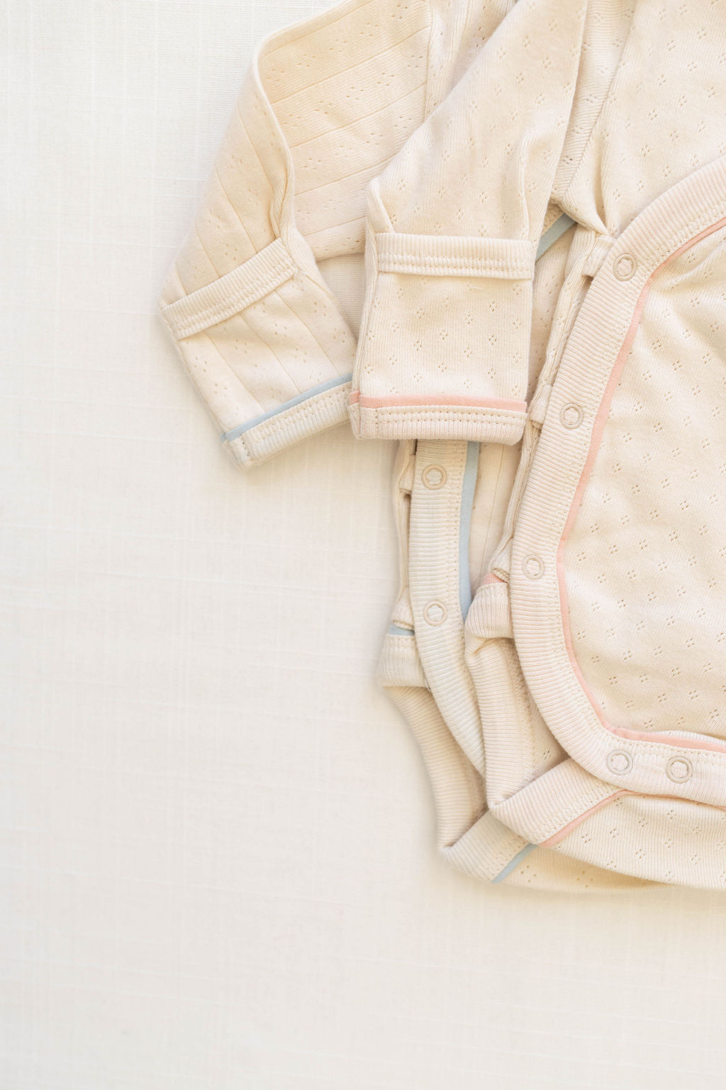 Wrap Onesie + Pant Set | Pointelle - Milk and Powder